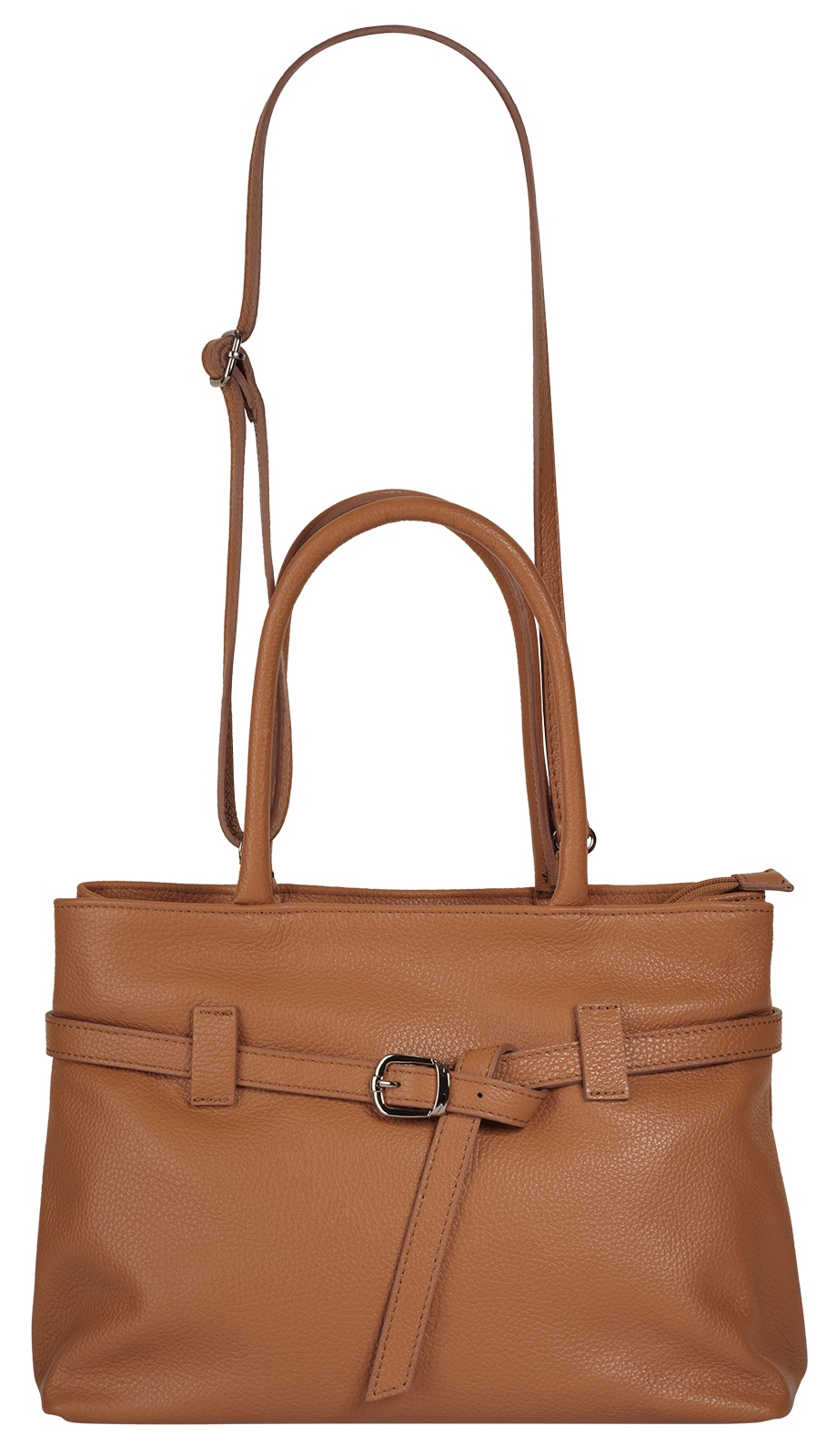 Cluty Henkeltasche, echt Leder, Made in Italy