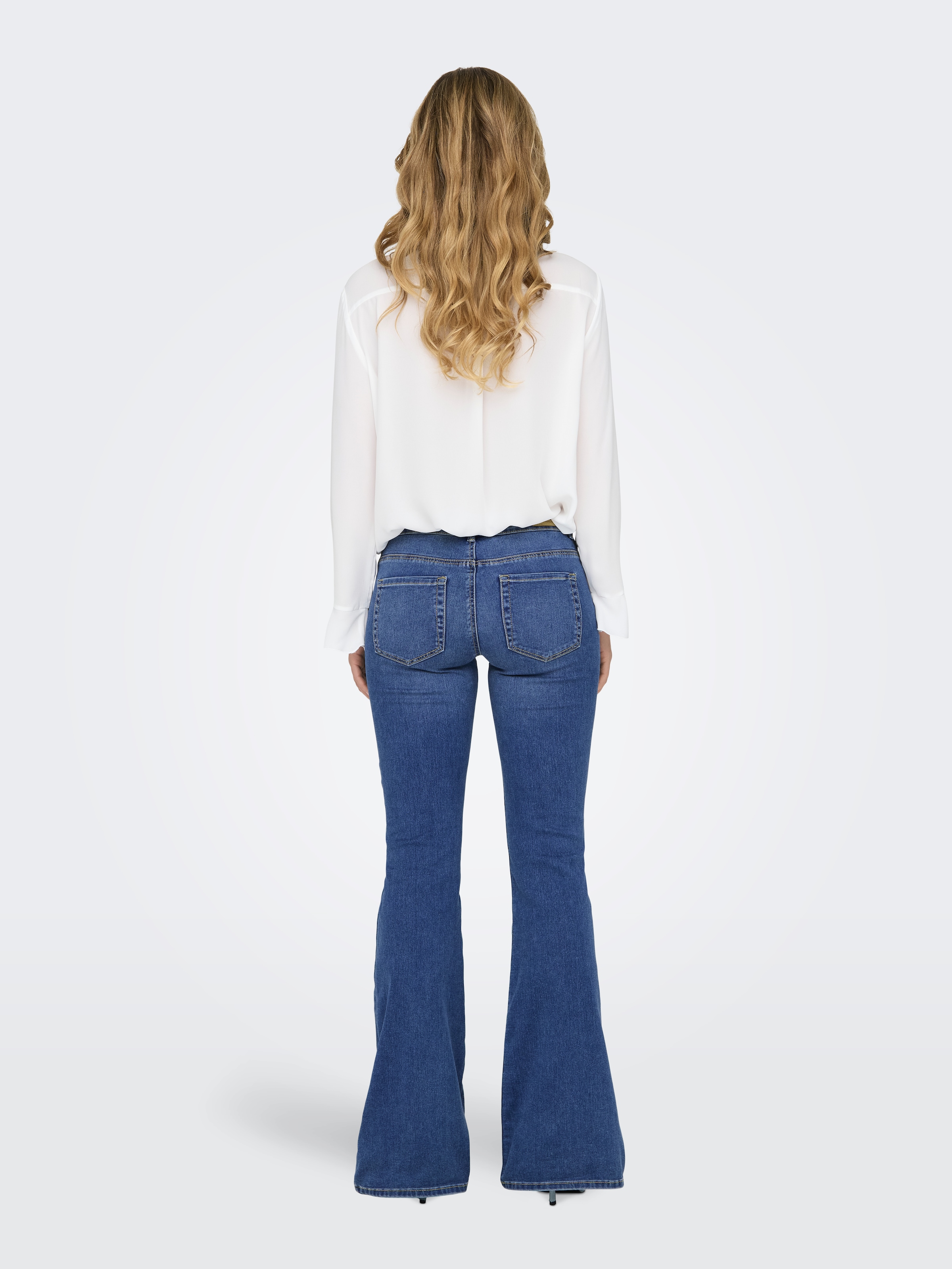 ONLY Bootcut-Jeans »ONLREESE REG RETRO FLARED DNM BOX« Materialmix, bootcut fit