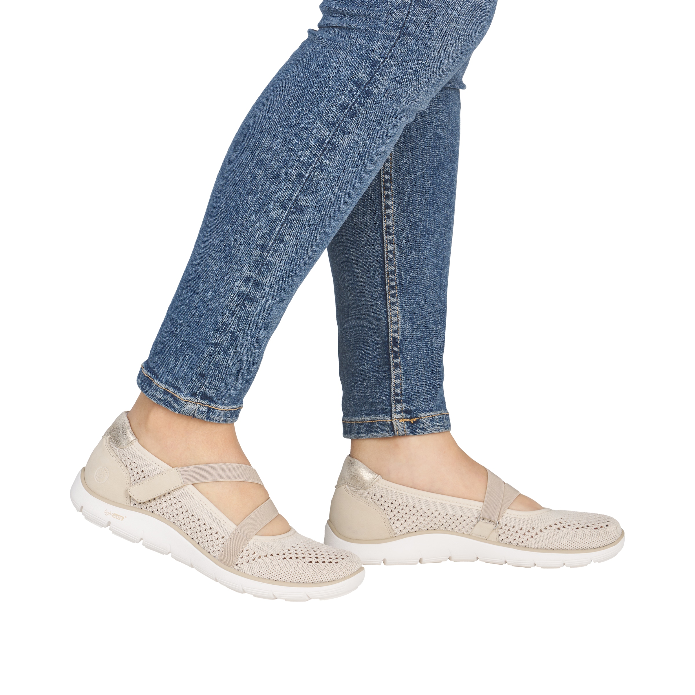 Remonte Riemchenballerina  Klettschuh, Slipper mit Lite´n Soft-Ausstattung