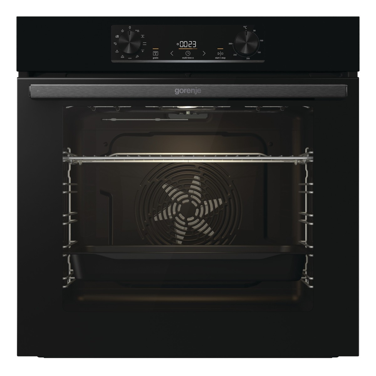 GORENJE Einbaubackofen »BO 6735 E02BKOT«, BO 6735 E02BKOT, mit Teleskopauszug nachrüstbar, ecoClean, 300°C max. Temperatur