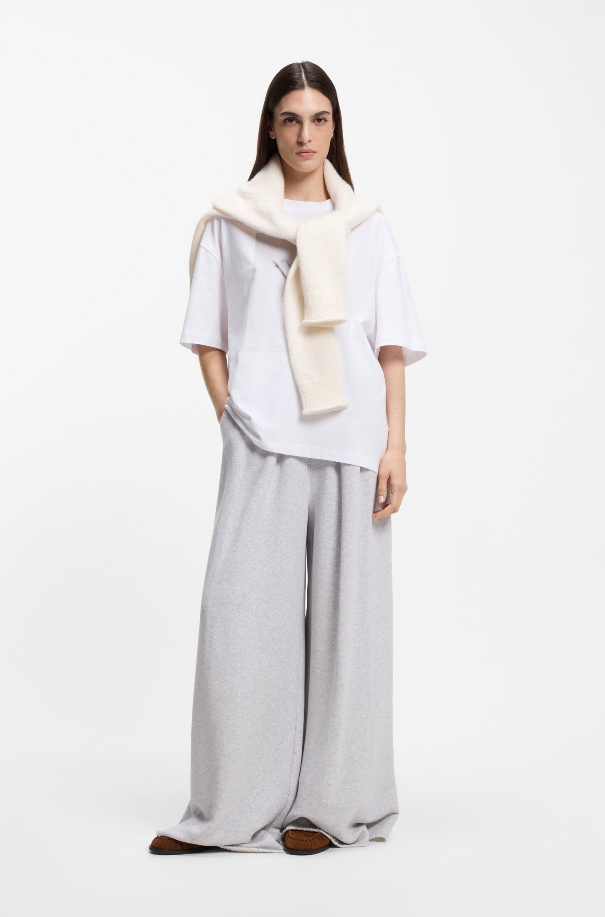 BOSS ORANGE T-Shirt »Eboys Premium Damenmode« Oversize Fit mit Print