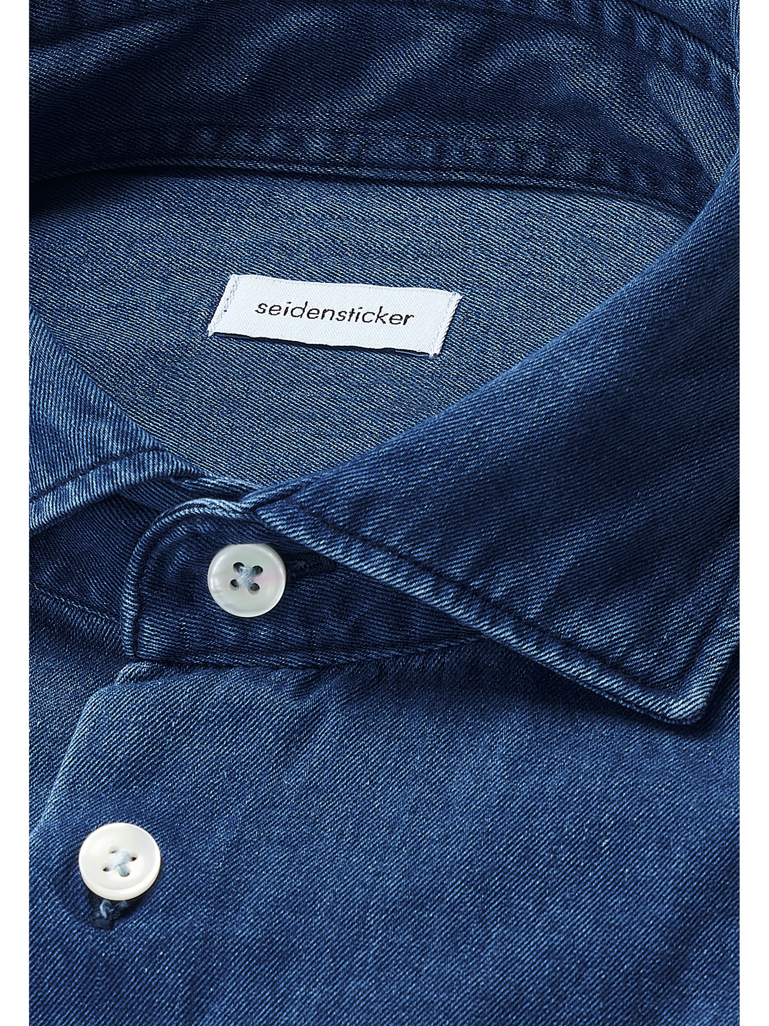 seidenstickerJeanshemd, Regular Kentkragen Denim