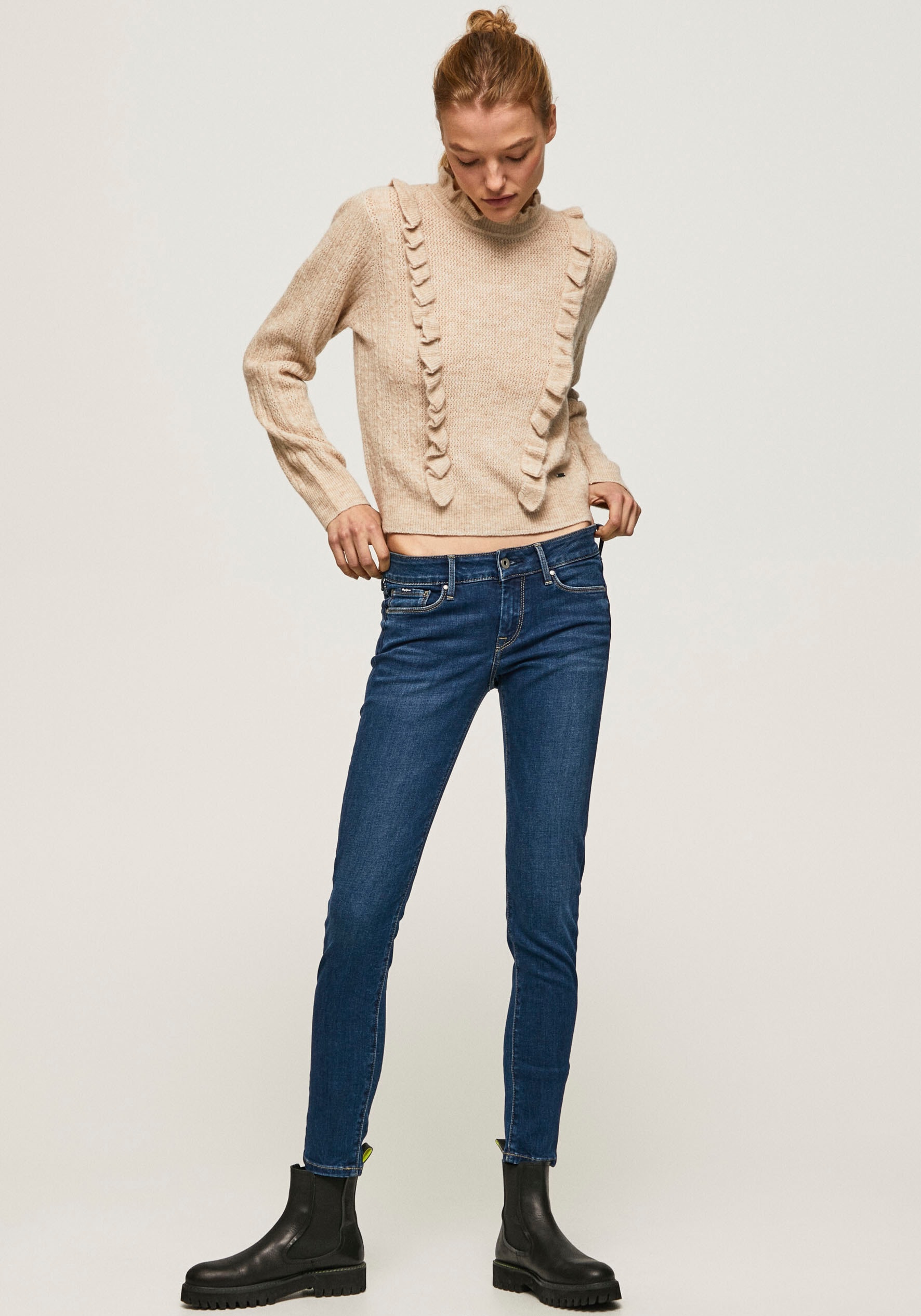 Pepe Jeans Skinny-fit-Jeans »SOHO«, im 5-Pocket-Stil mit 1-Knopf Bund und Stretch-Anteil