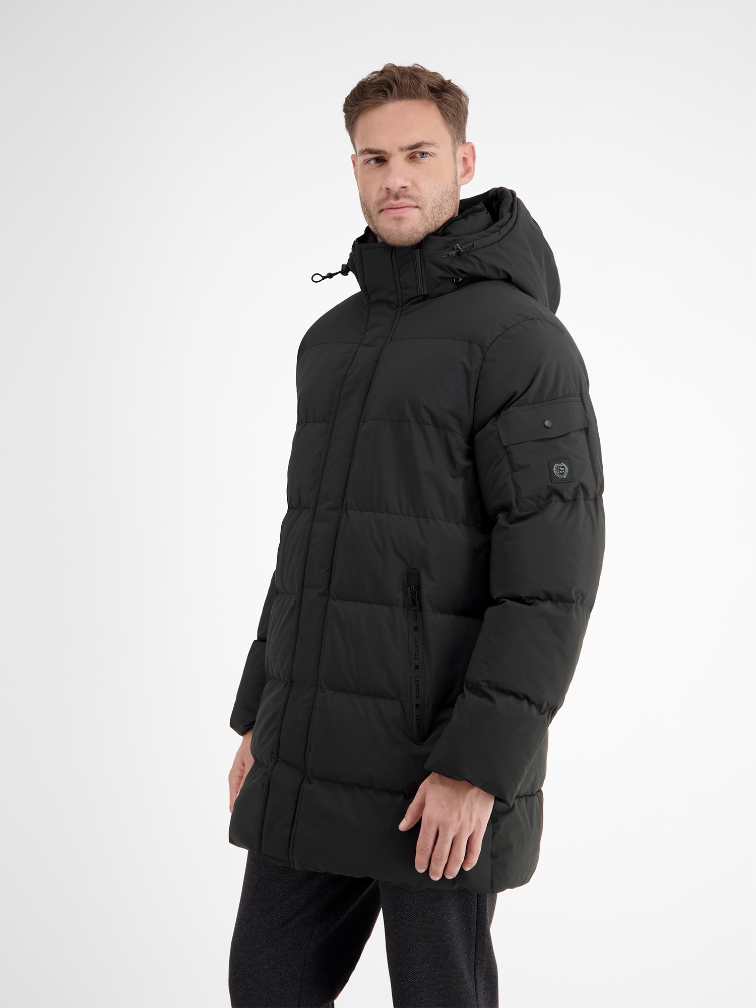 LERROS Steppjacke »LERROS Warm gefütterte Steppjacke mit abnehmbarer Kapuze«, mit Kapuze, Wasser- und windabweisend, atmungsaktiv