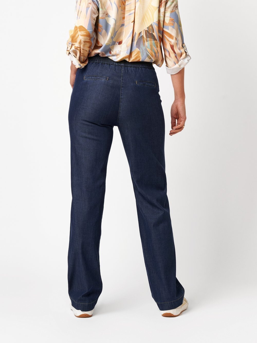 Relaxed Slim-fit-Jeans »Scarlet Wide« aus feinfallendem Denim