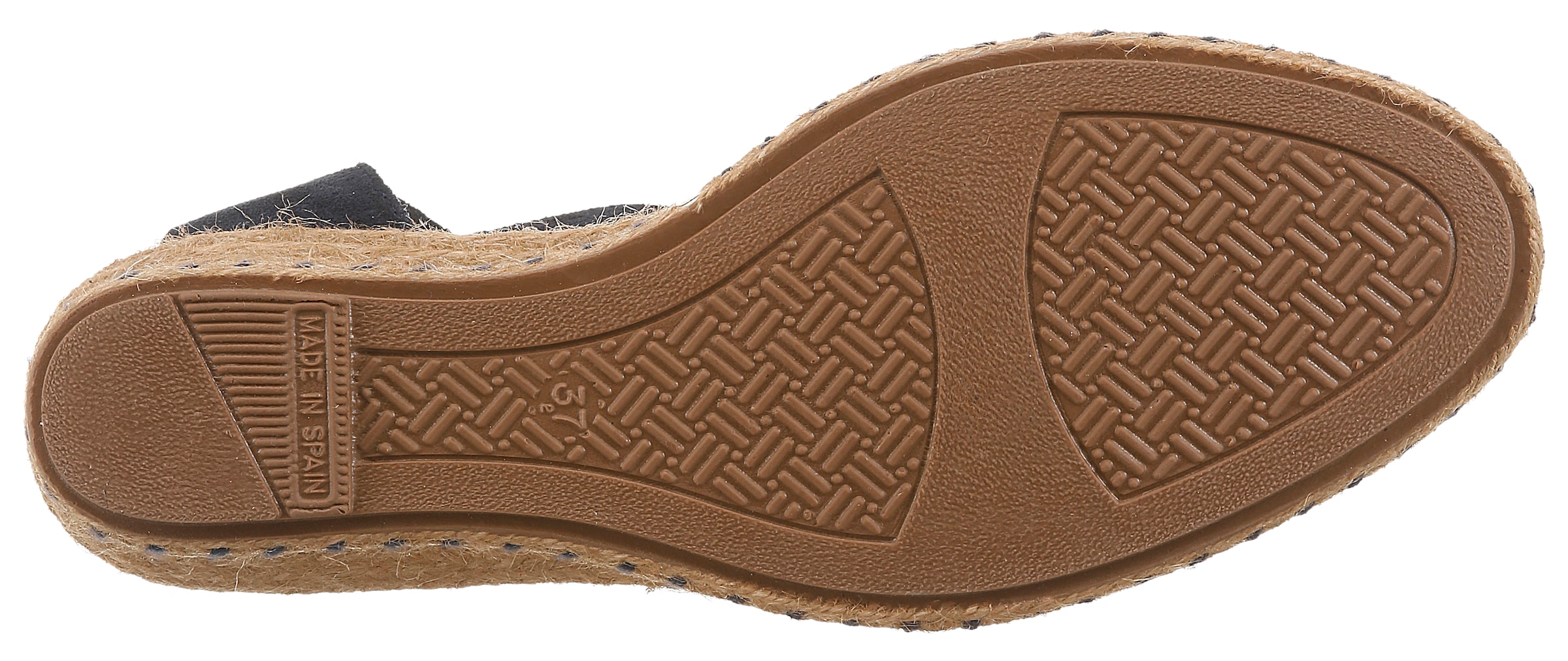 VERBENAS Slingpumps  Keilsandalette, Sommerschuh, Urlaubsschuh mit Bastbesatz