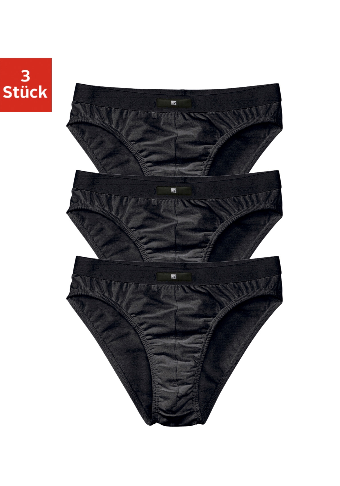 H.I.S Herren Slip Packung in schwarz, Größe 3XL