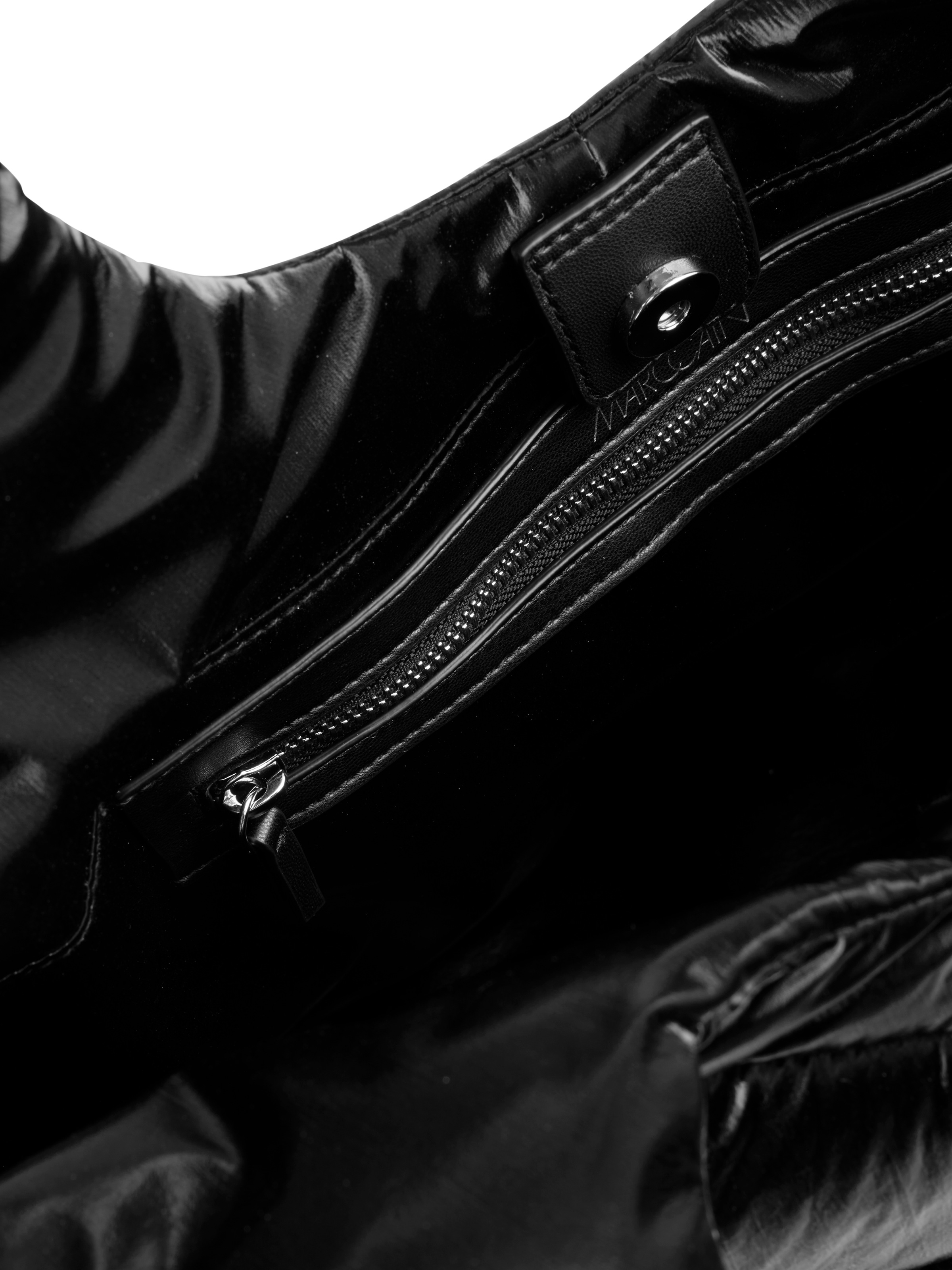 Marc Cain Shopper Damen Schultertasche mit Logo-Aufnäher und Ziersteppung