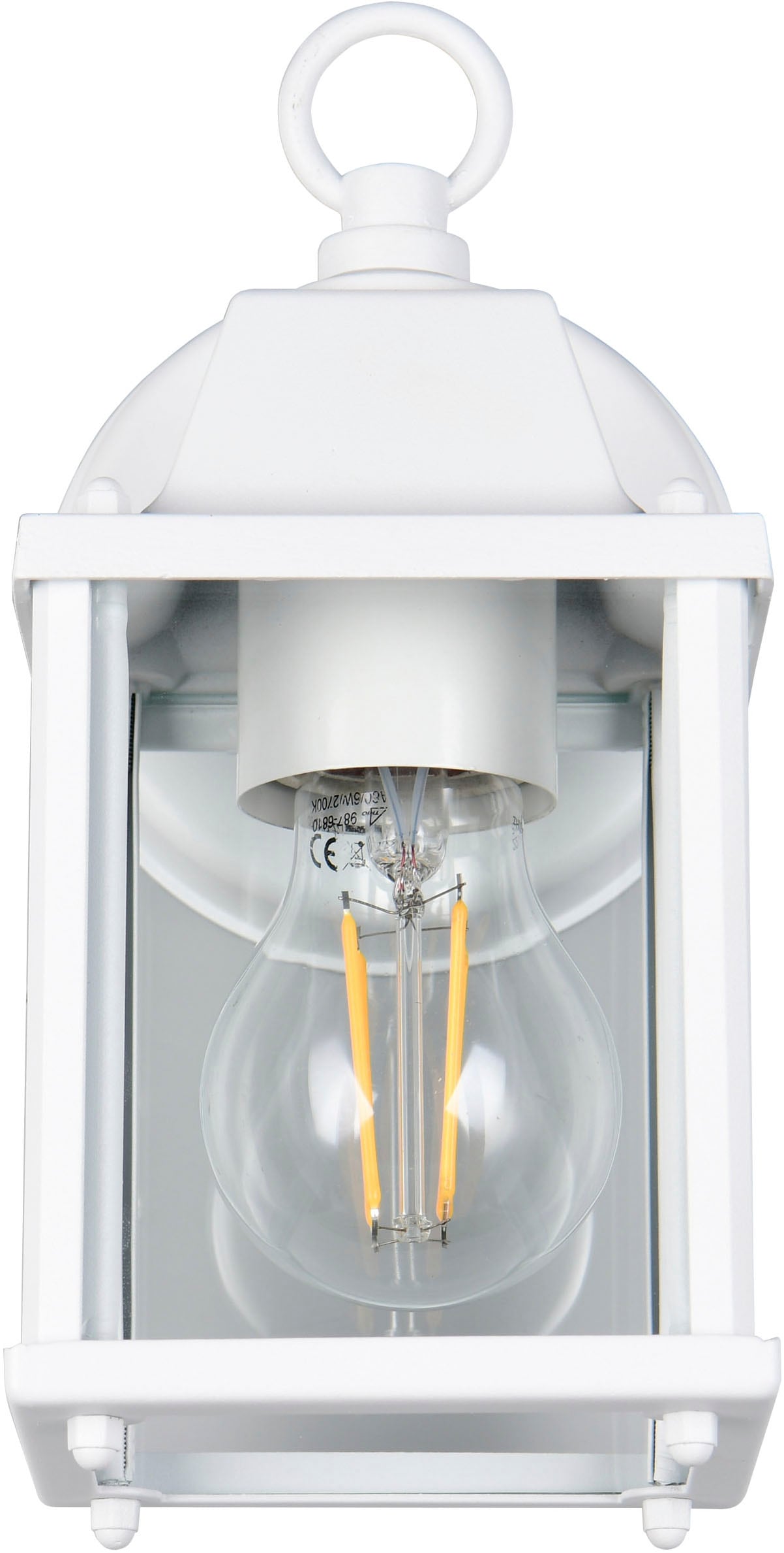 TRIO Leuchten Außen-Wandleuchte »MIRANDE, Hauswand Leuchte Laterne mit Glasschirm, exkl 1x E27 max 40W« E27 1 Stk. warmweiß - kaltweiß IP23, Outdoor Wandlampe für wechselbare Leuchtmittel Höhe 23cm