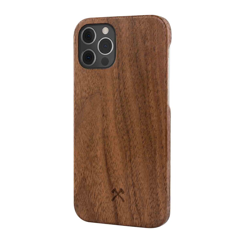 Woodcessories Smartphone-Hülle »Slim Case Walnuss«, iPhone 12-iPhone 12 Pro, 15,5 cm (6,1 Zoll)