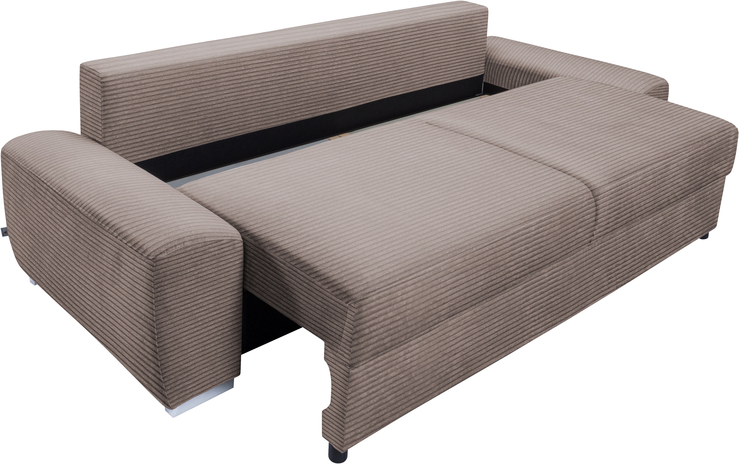 exxpo - sofa fashion 2-Sitzer »SOLSBURY, Sofa, Schlafsofa«, inkl. Federkern-Polsterung, Bettfunktion und Stauraum, in Cord