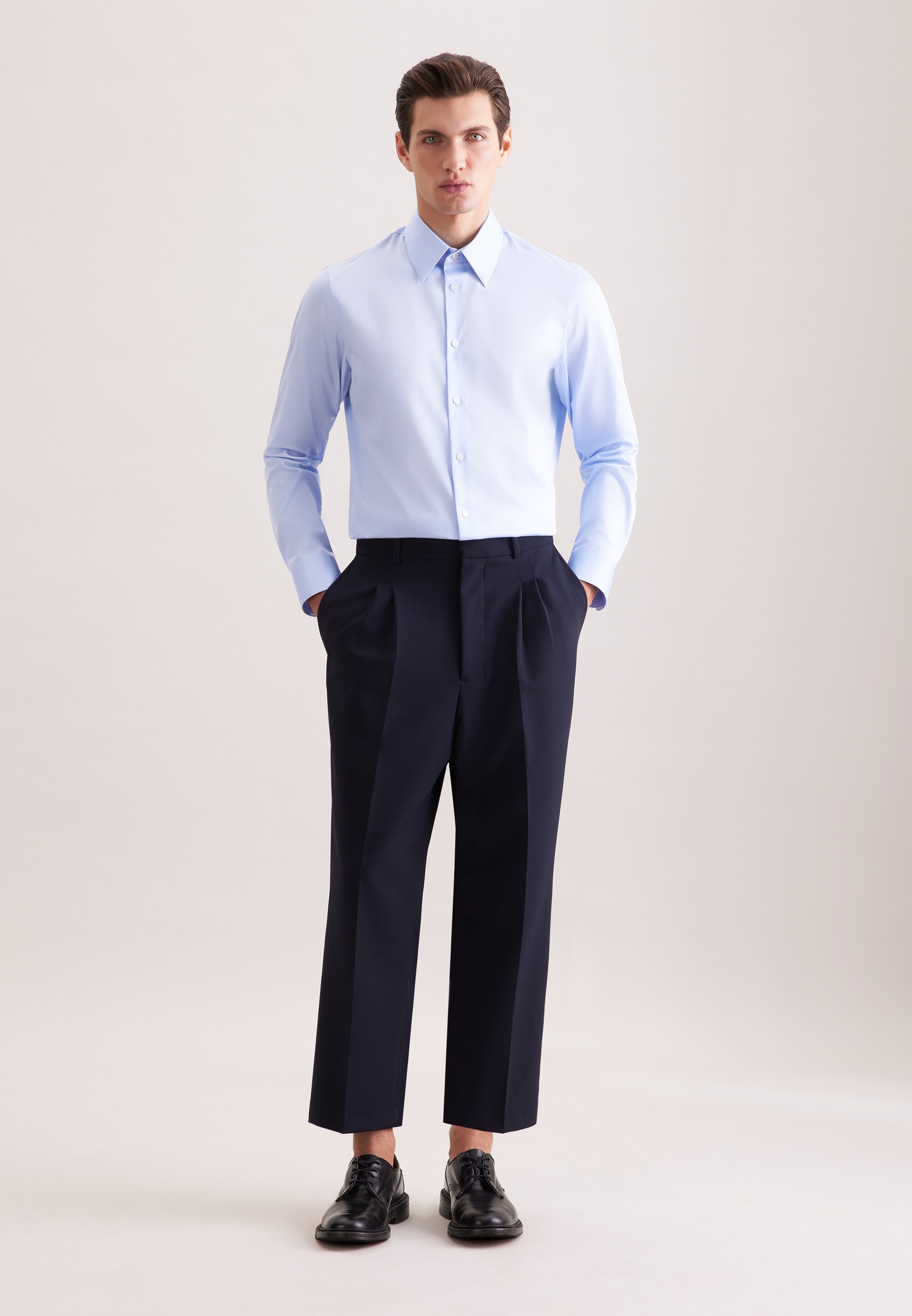 seidensticker Businesshemd »Schwarze Rose« Relaxed 1/1 Kentkragen Uni