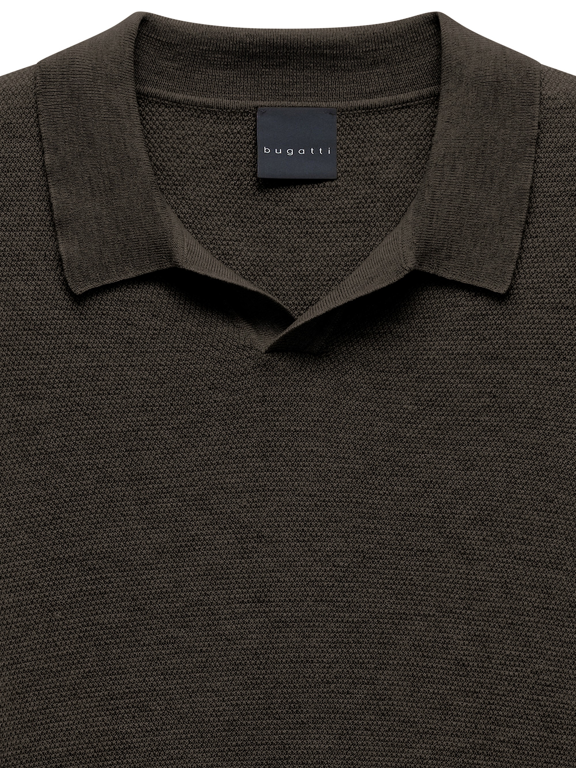 bugatti Poloshirt »Regular Fit« Regular Fit Wollmix Reißverschluss