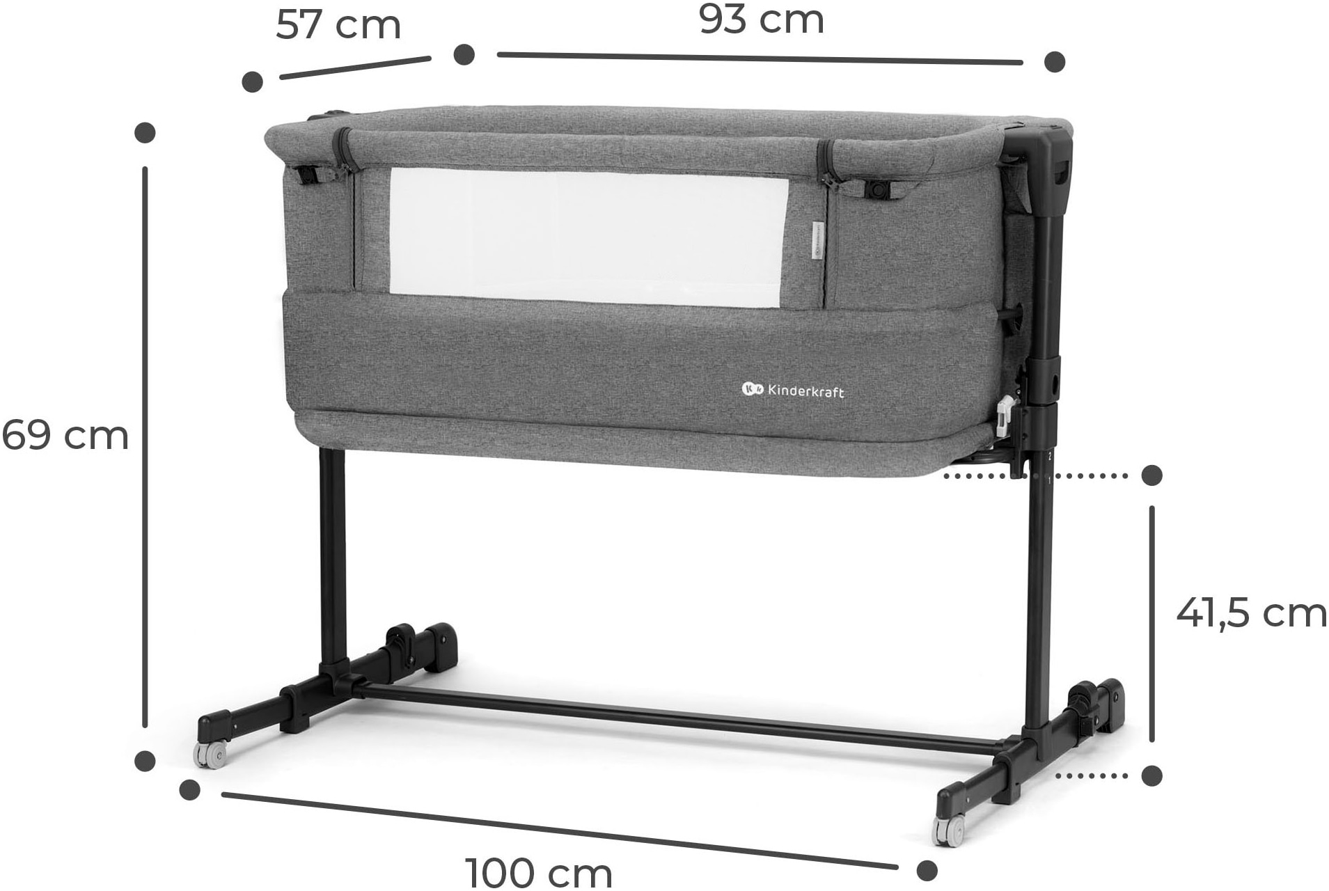 Kinderkraft Beistellbett »NESTE GROW«