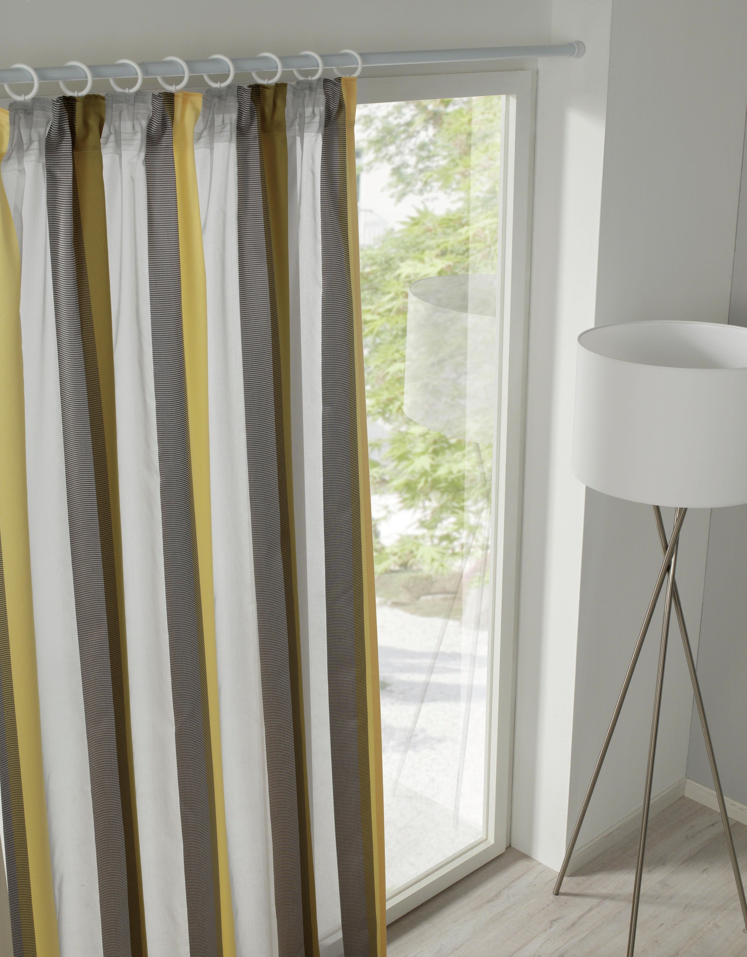 GARDINIA Gardinenring »Kunststoff mit Faltenlegehaken« Serie Spannstange Ø 23/26 mm