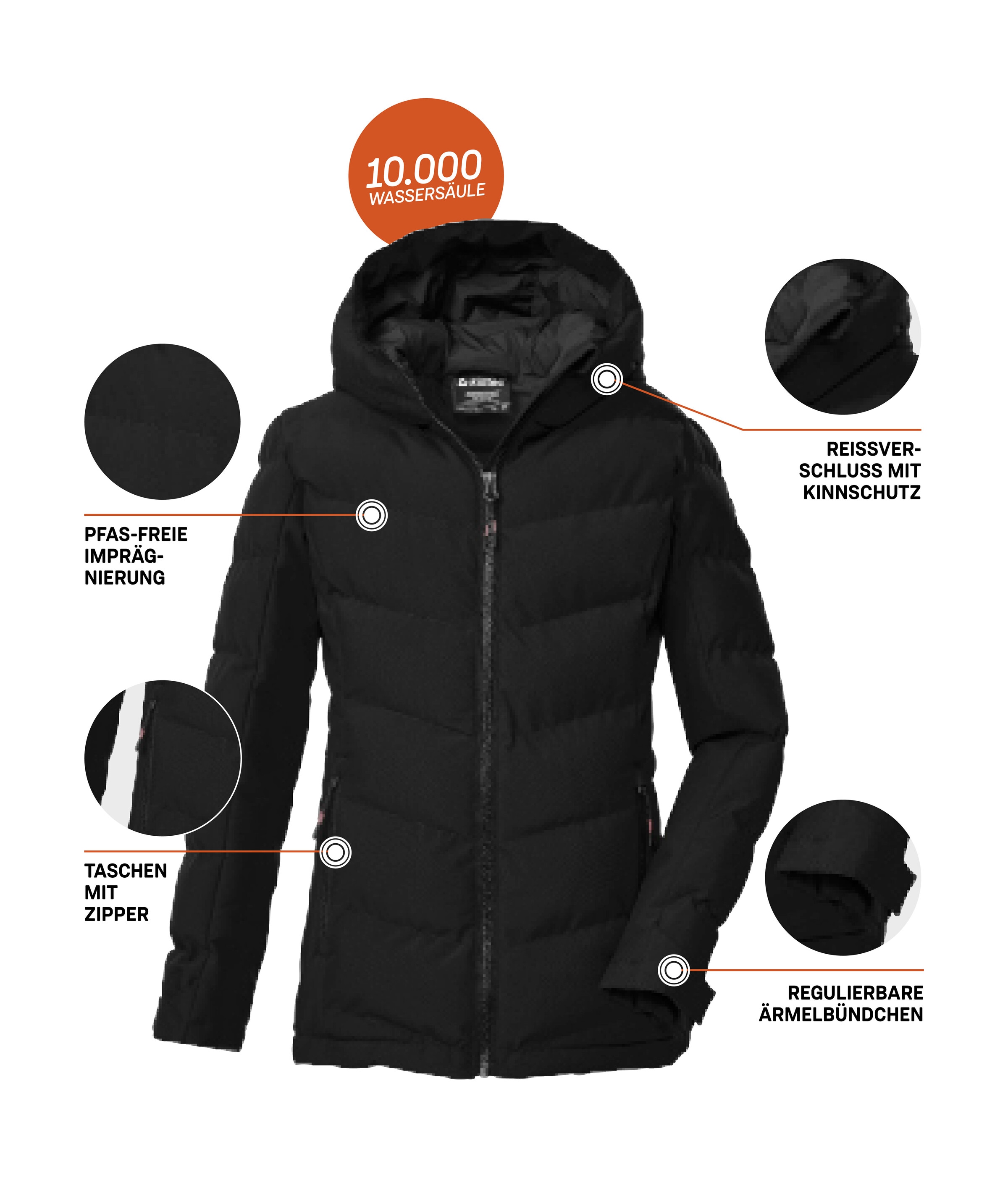 Killtec Steppjacke »KOW 220 GRLS QLTD JCKT« Winddichte, wasserabweisende Kinderjacke mit verstellbaren Bündchen