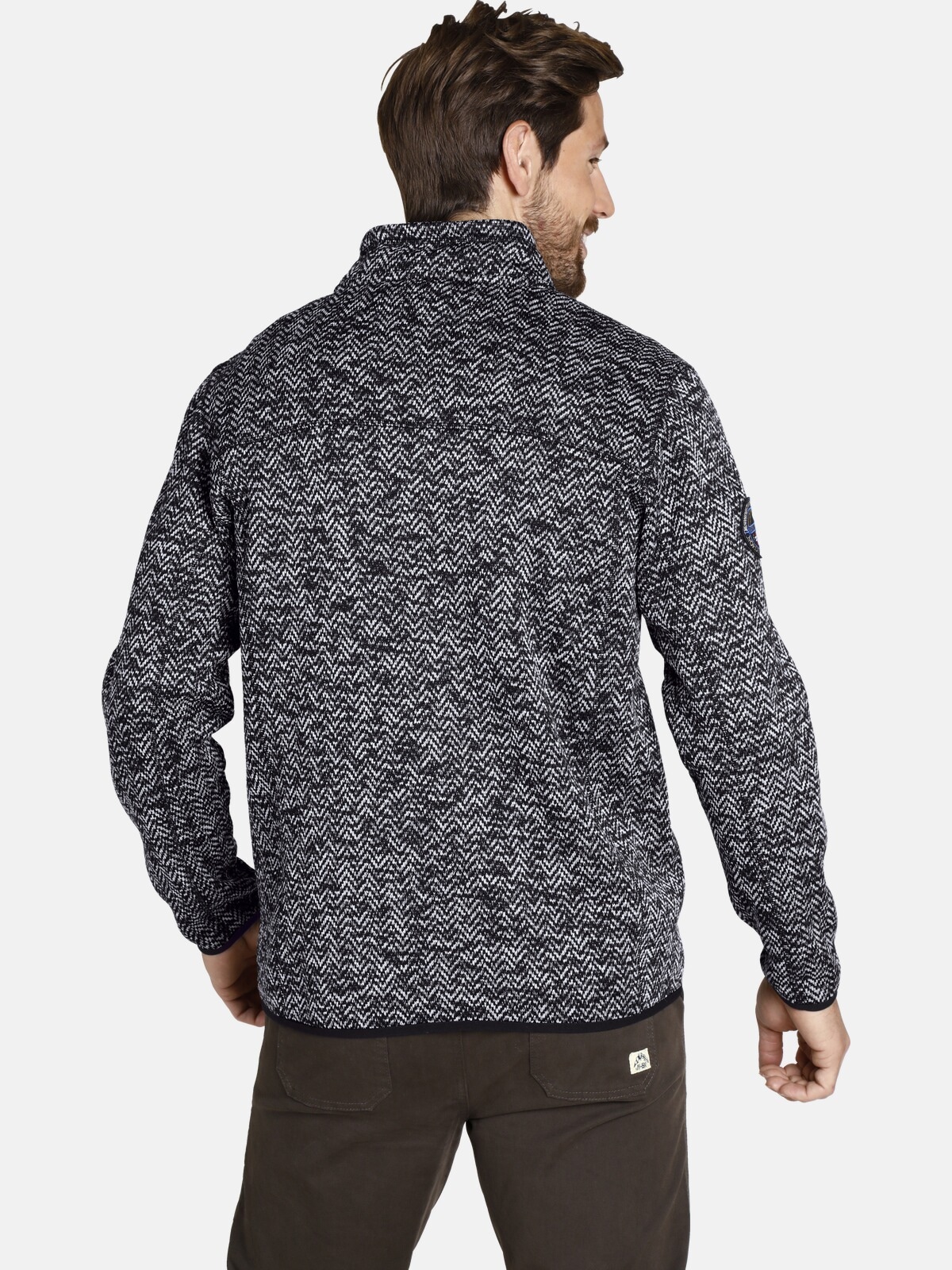 Jan Vanderstorm Sweatjacke »Strickfleecejacke KOLMUND«