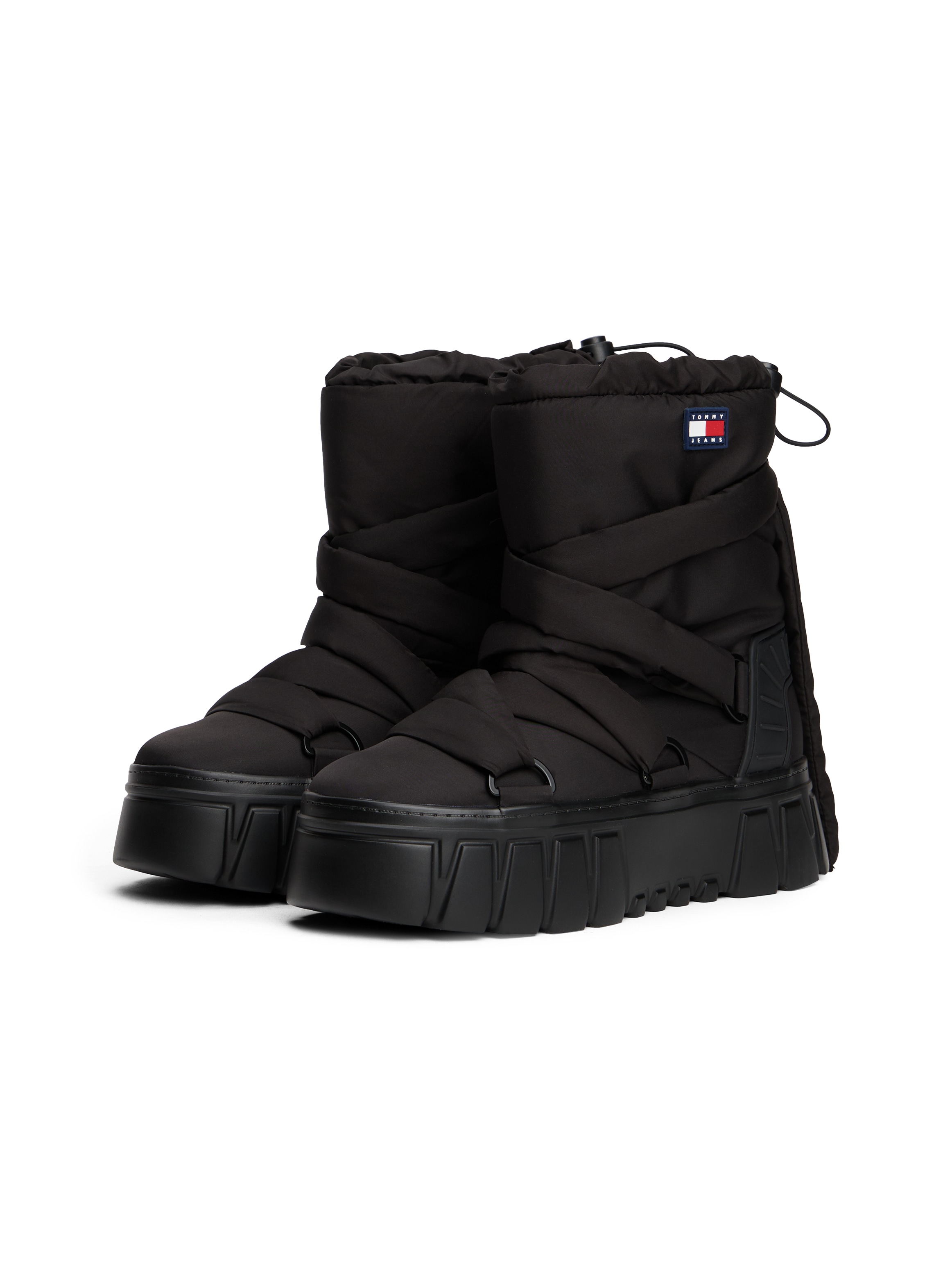 Tommy Jeans Damen Snowboots »TJW CHUNKY SNOW BOOT NYLON« in schwarz, Größe 37