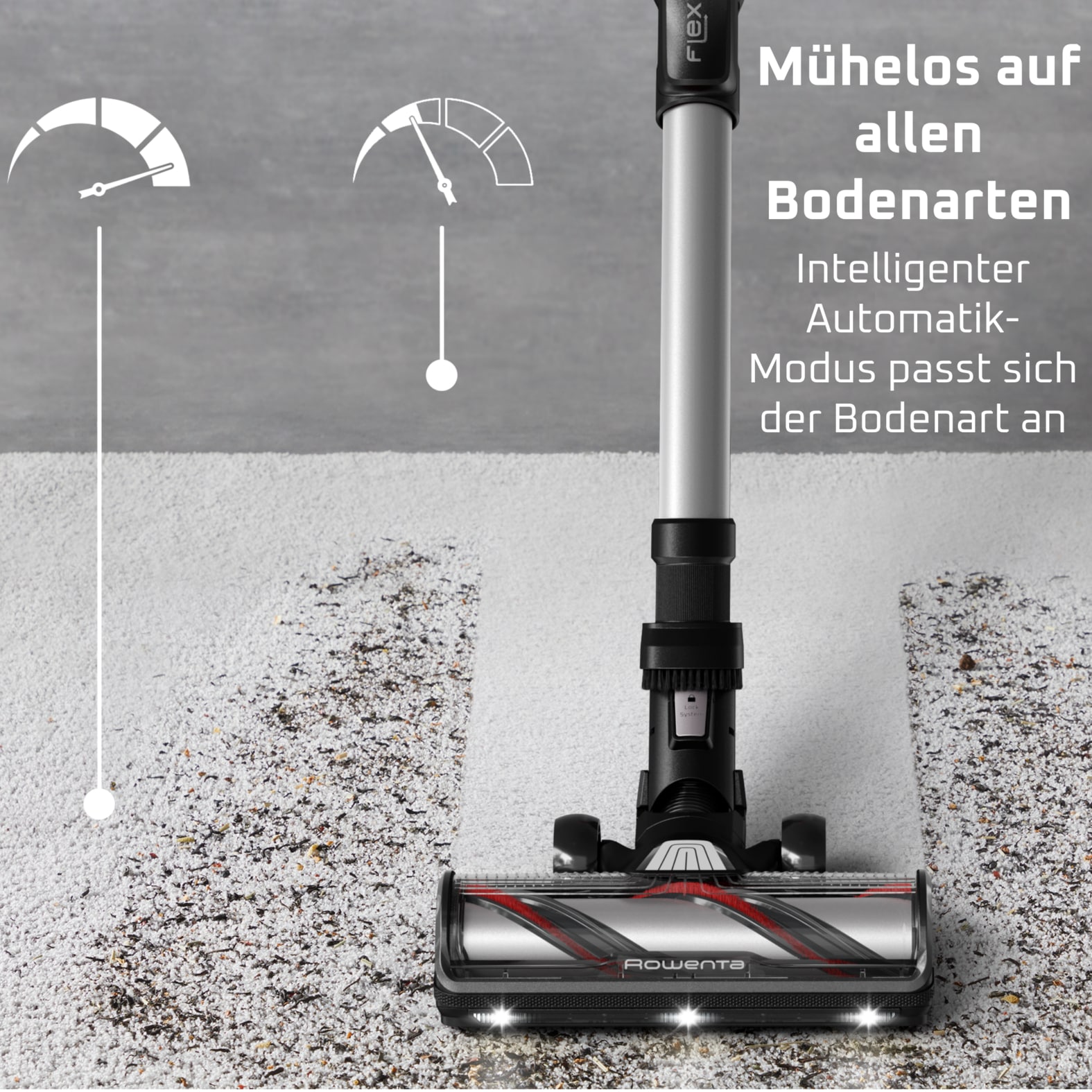 Rowenta Akku-Handstaubsauger »13.60 Allergy, hohe Saugleistung, ultraleicht, Flex-Gelenk, LED-Licht« sehr leicht, automatische Saugleistungsanpassung, RH9A36