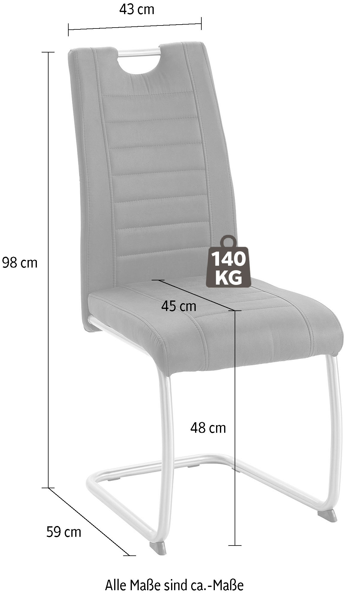 HELA Freischwinger 4 Stück 2 (Set), OTTO »Ulla«, 2 bei Microfaser, kaufen oder St