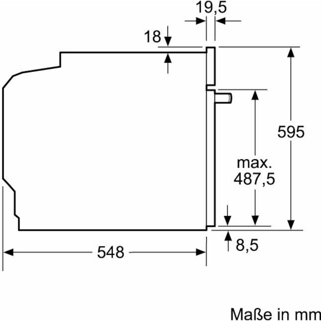 NEFF Pyrolyse Backofen »B6CCH7AN0«, N 50, B6CCH7AN0, mit Teleskopauszug nachrüstbar, Pyrolyse-Selbstreinigung