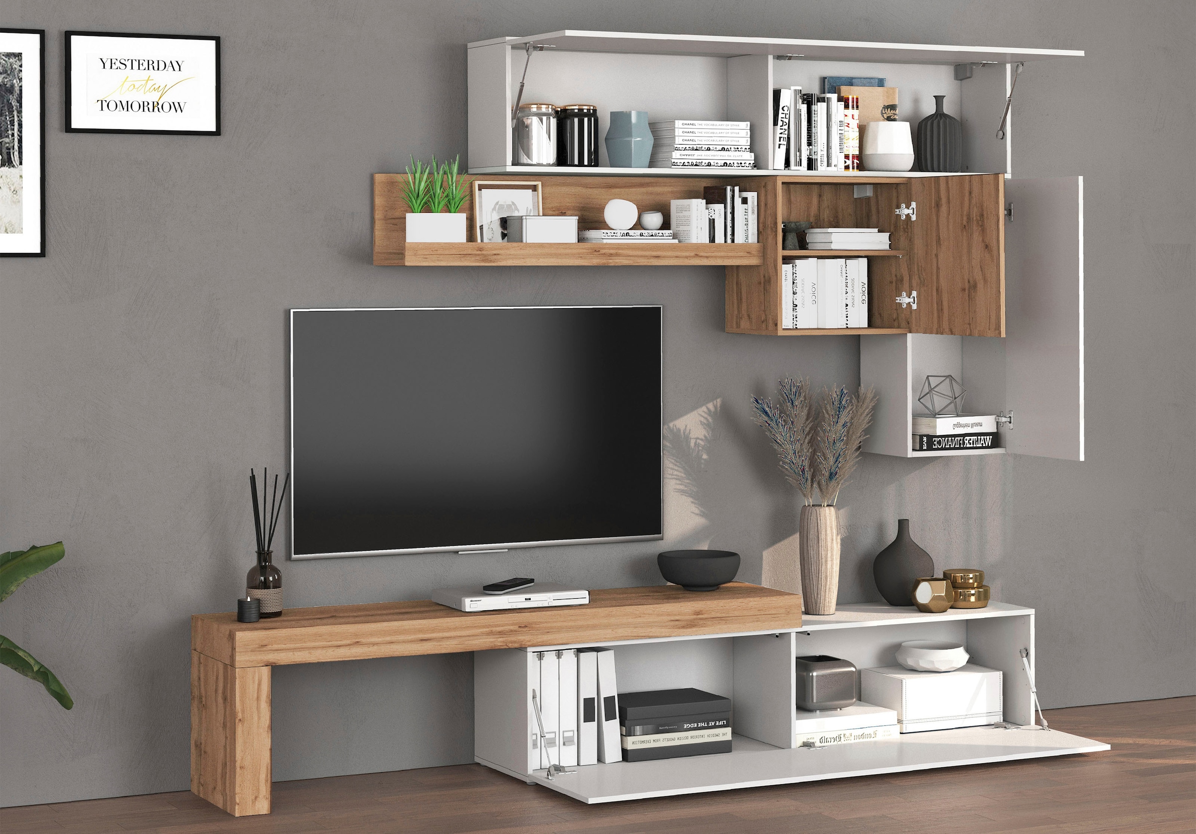 OTTO home Wohnwand »Chronos Wohnwand, Medienwand, 5-er set« Set, 5 Stk. tlg.