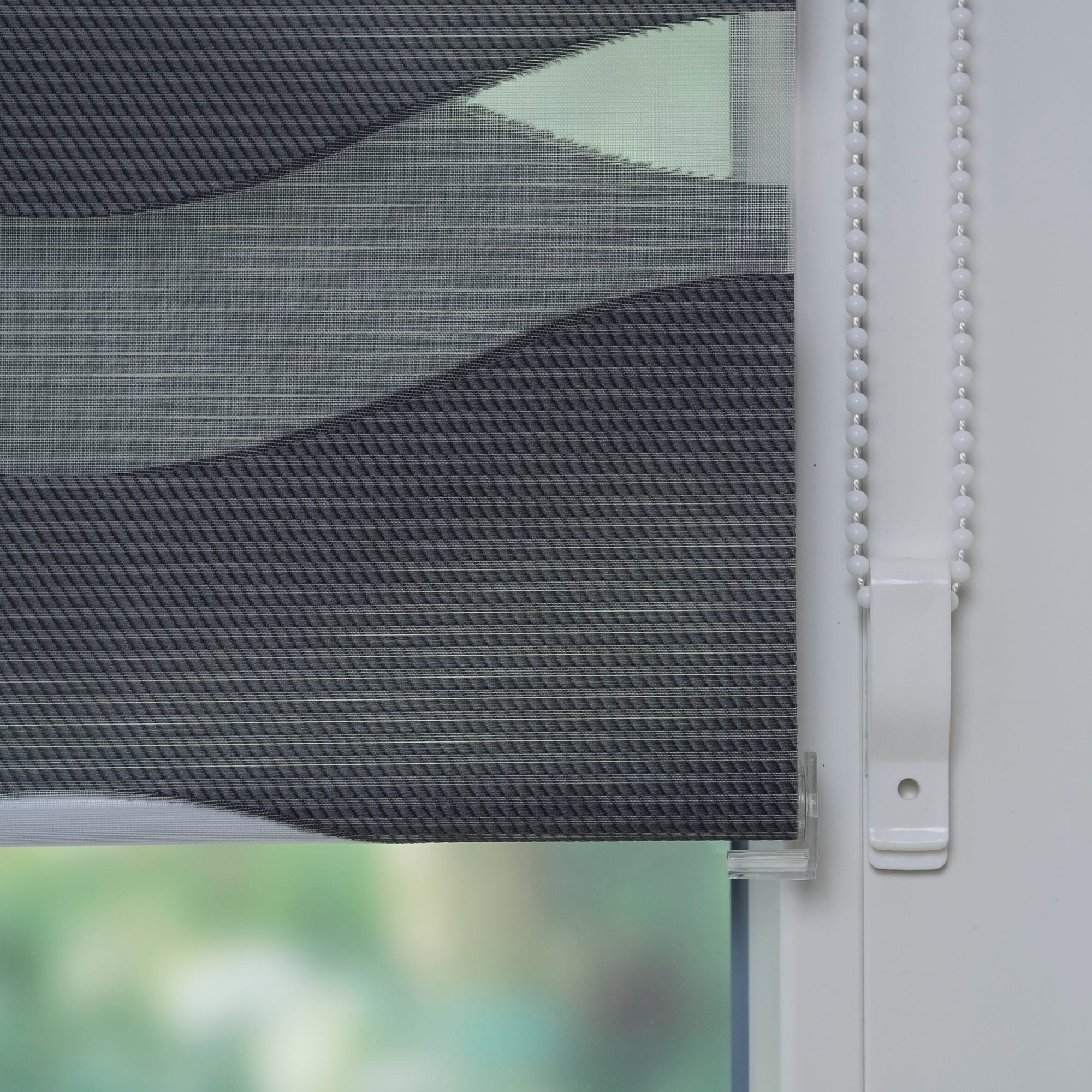 GARESA Doppelrollo »Welle« Lichtschutz ohne Bohren freihängend dekorativ, stufenlos verstellbar