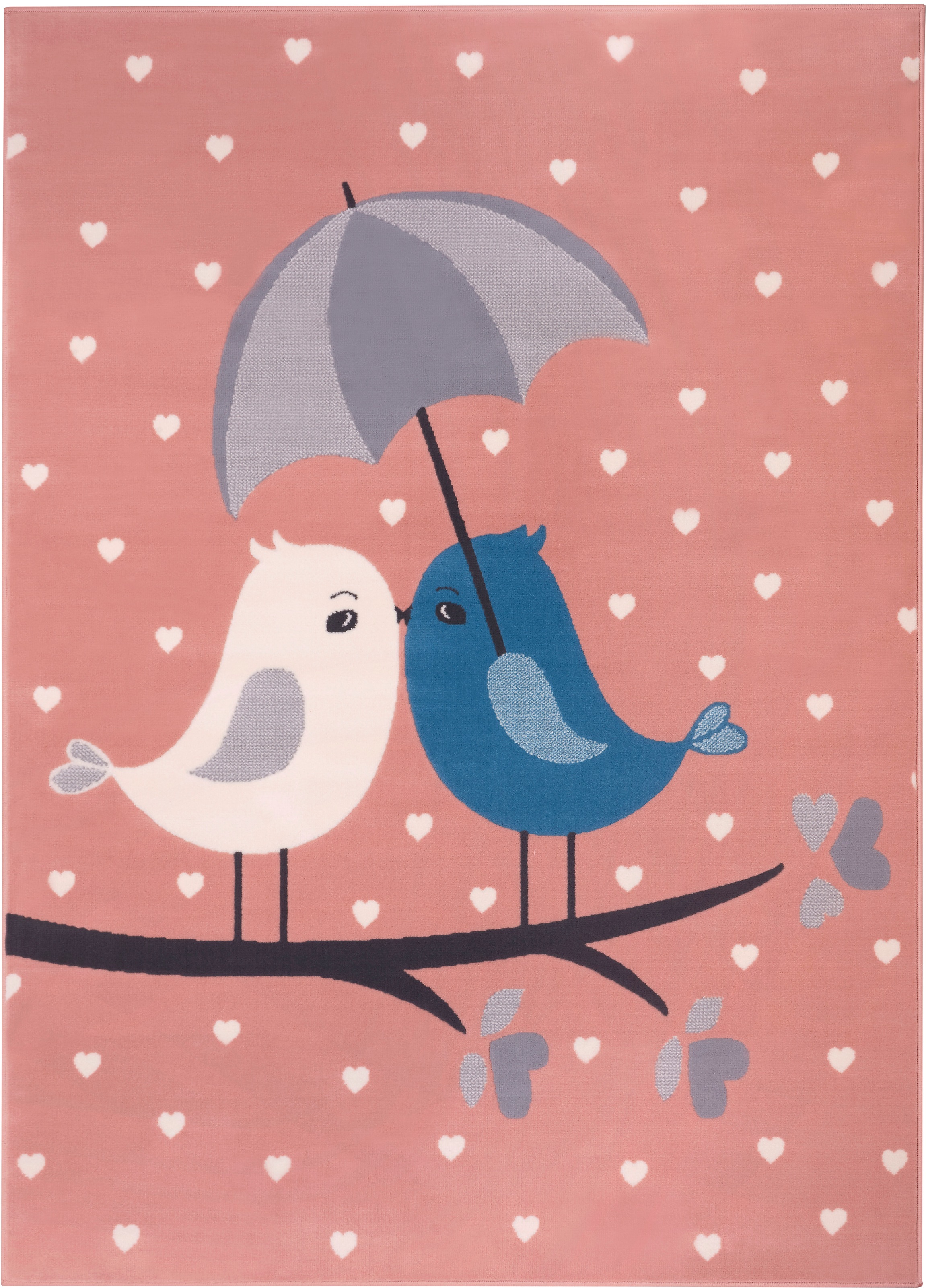 HANSE Home Kinderteppich »Love Birds«, rechteckig, 9 mm Höhe, Liebe, Tiermotiv, Kurzflor, Strapazierfähig, Pflegeleicht, Robust