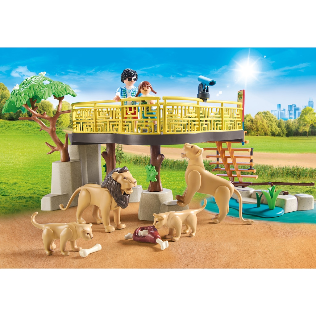 Playmobil® Konstruktions-Spielset »Löwen im Freigehege (71192), Family Fun«, (58 St.)