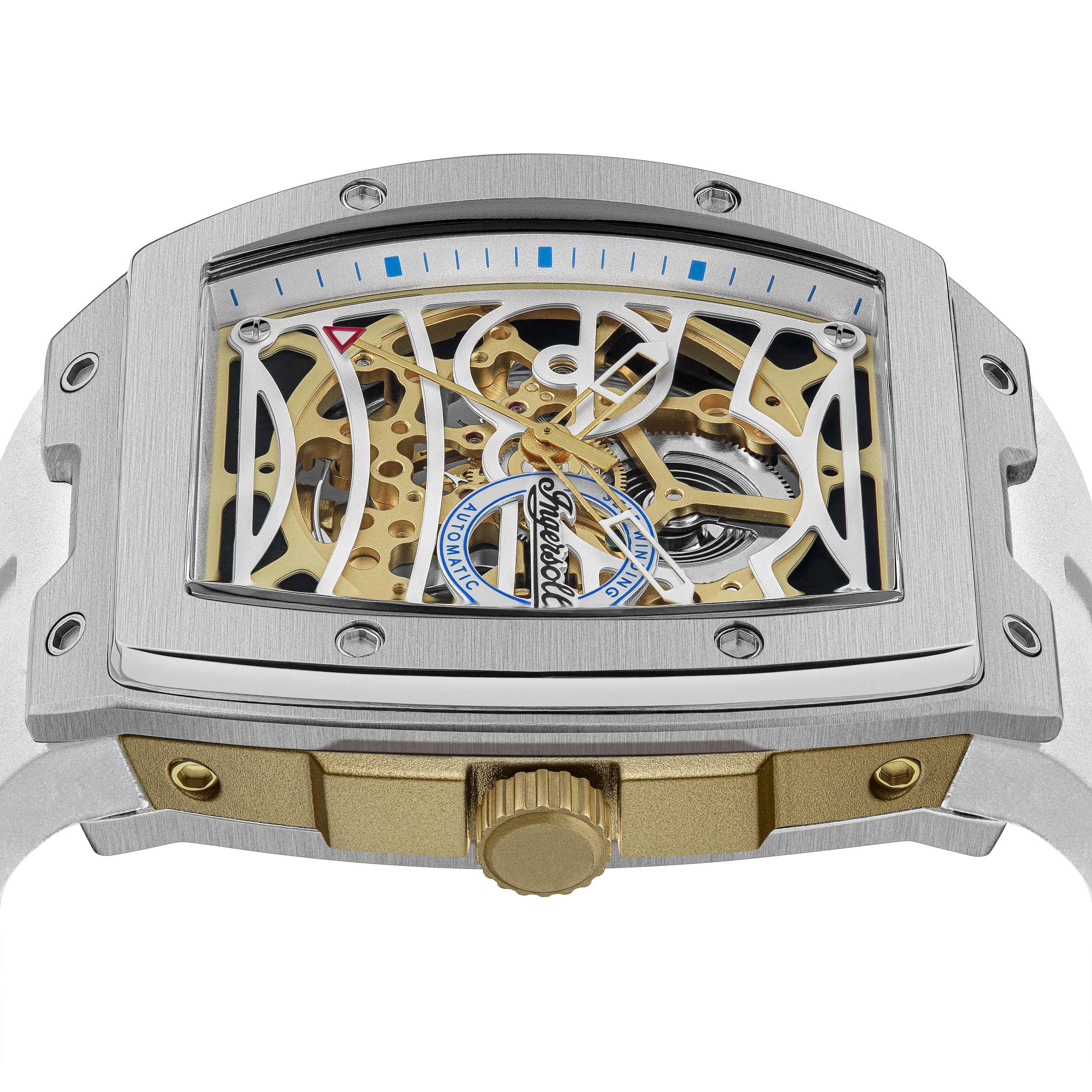 Ingersoll Automatikuhr »The Challenger« Armbanduhr, Herrenuhr, Mechanische Uhr, Silikonarmband, analog