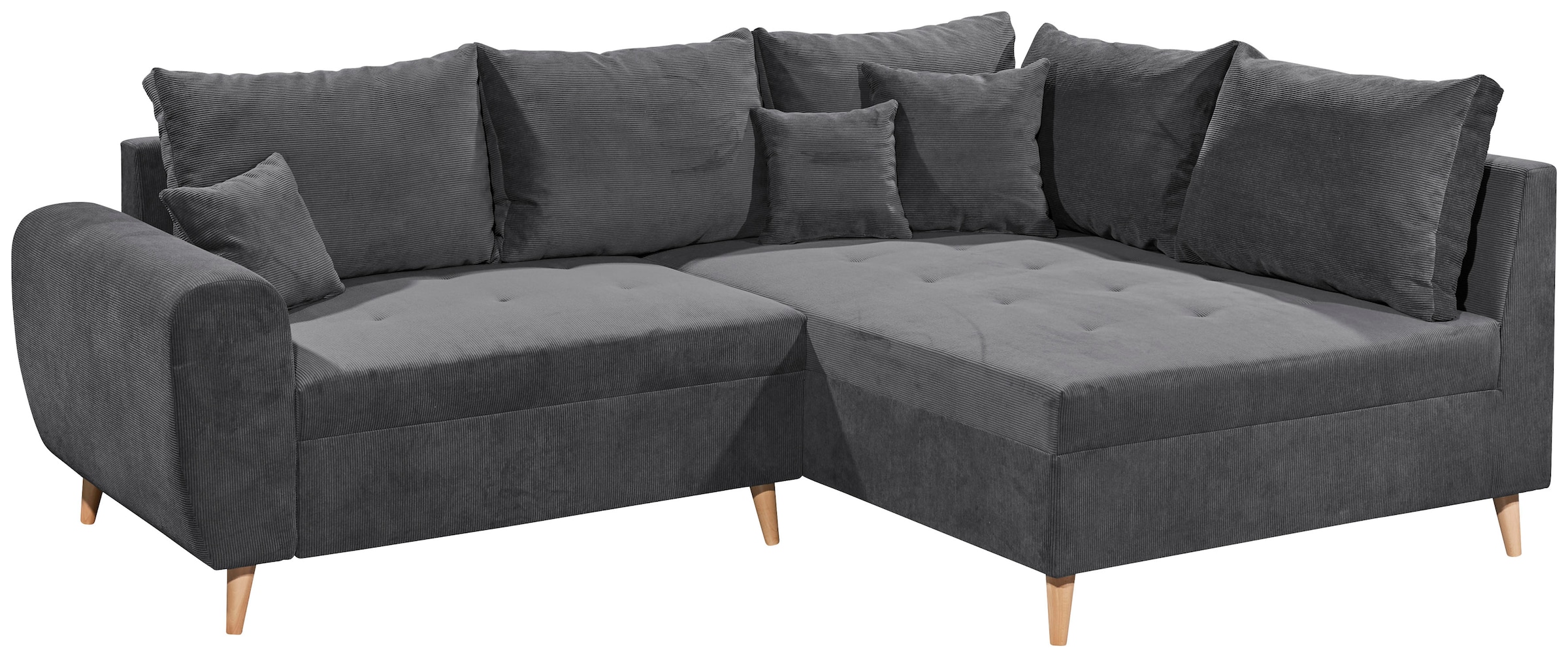 ED EXCITING DESIGN Ecksofa »Calanda L-Form«, mit Hocker & 3 Zierkissen