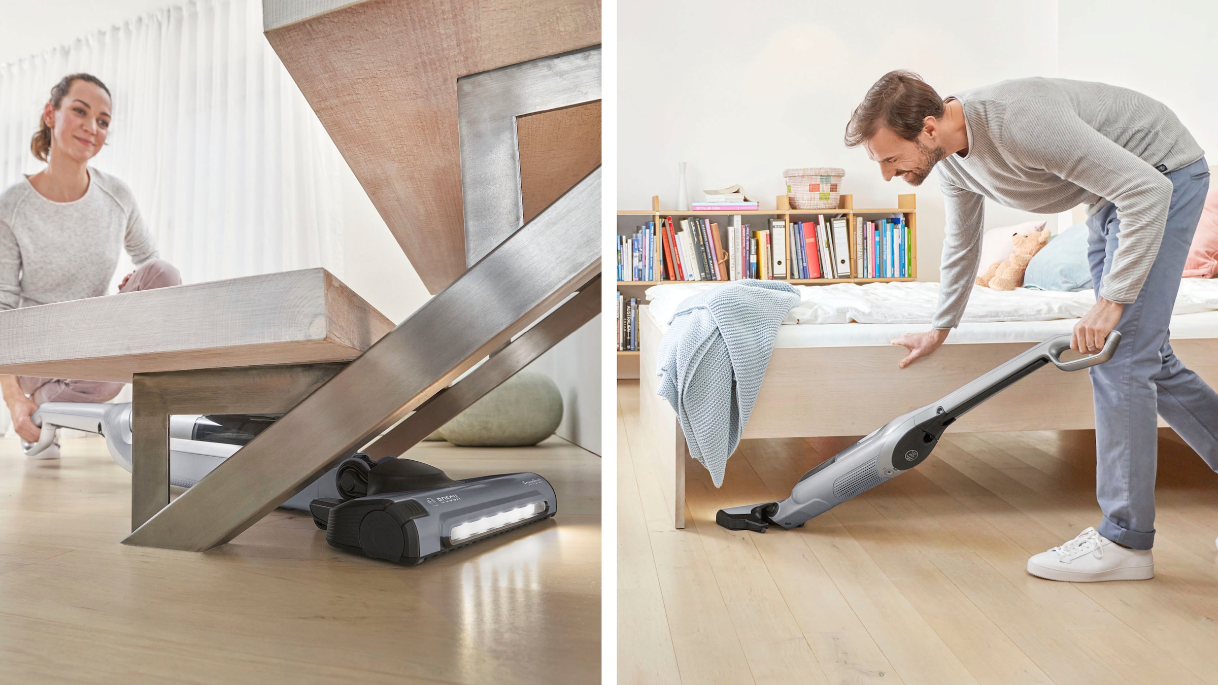 BOSCH Akku-Hand-und Stielstaubsauger »Flexxo Gen 2 Serie 4 BBH3K2801«, 28 V, Power Düse mit LED, integriertes Zubehör, silber
