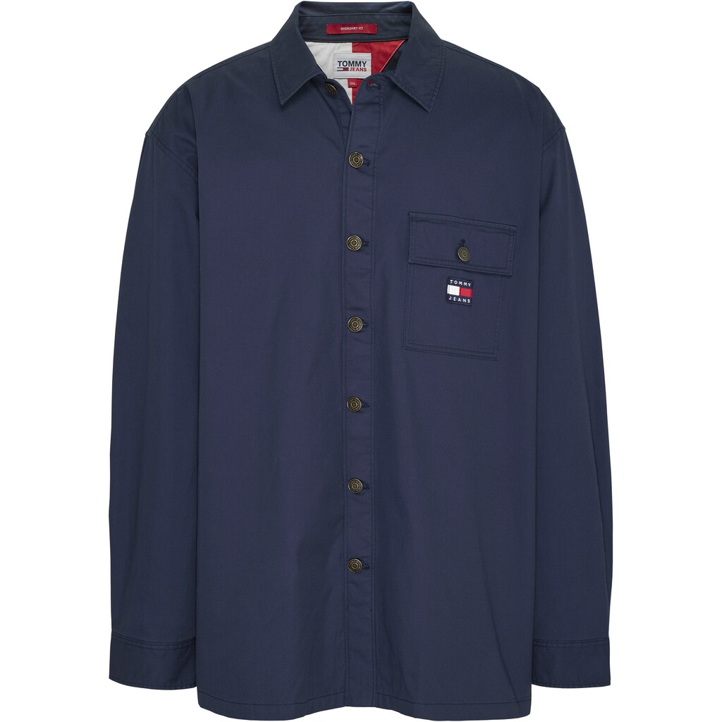 Tommy Jeans Plus Langarmhemd »TJM PLUS CLASSIC SOLID OVERSHIRT«