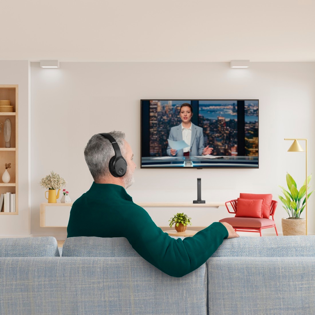 Hama Funk-Kopfhörer »TV-Kopfhörer (kabellos, 2,4-GHz-Verbindung, 16 h Akku, Voice-Mode)« Bluetooth
