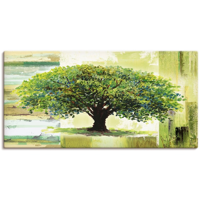 Artland Wandbild »Frühlingsbaum auf abstraktem Hintergrund«, Bäume, (1 St.),  als Alubild, Leinwandbild, Wandaufkleber oder Poster in versch. Größen  kaufen online bei OTTO