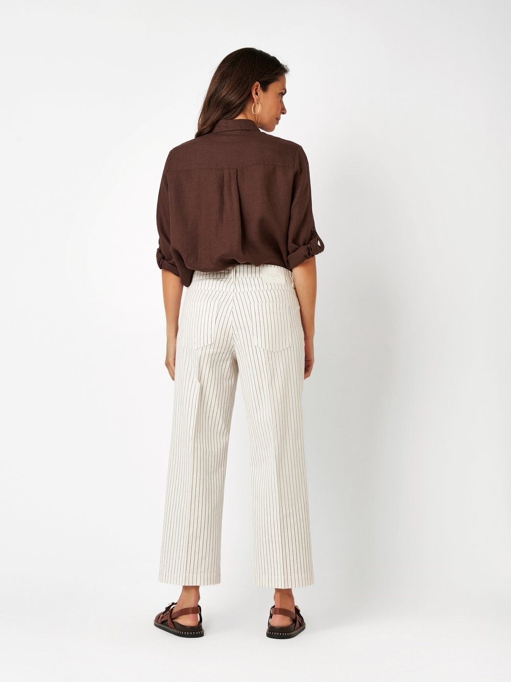 TONI 7/8-Jeans »Liv Wide 7/8« mit feinen Streifen