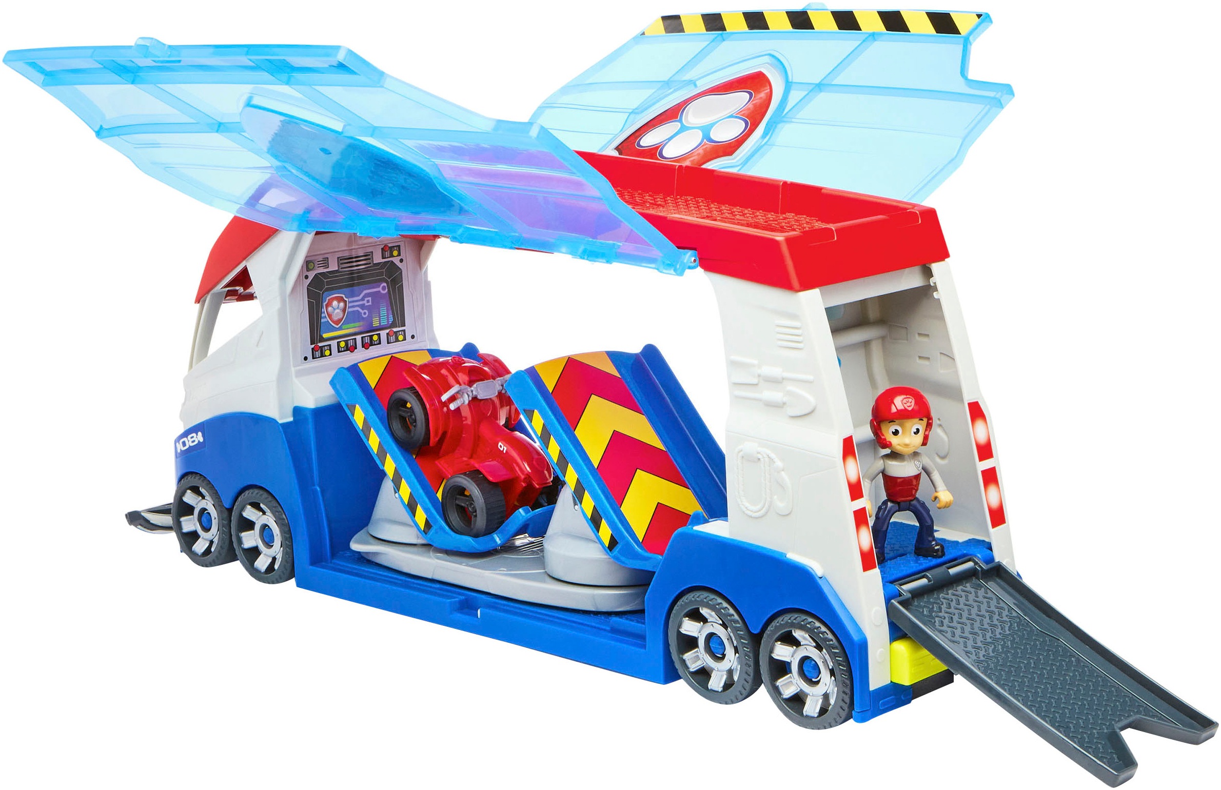 Spin Master Spielzeug-Transporter »Paw Patrol - Paw Patroller 3.0«, mit Soundeffekt; inkl. Ryder mit Quad