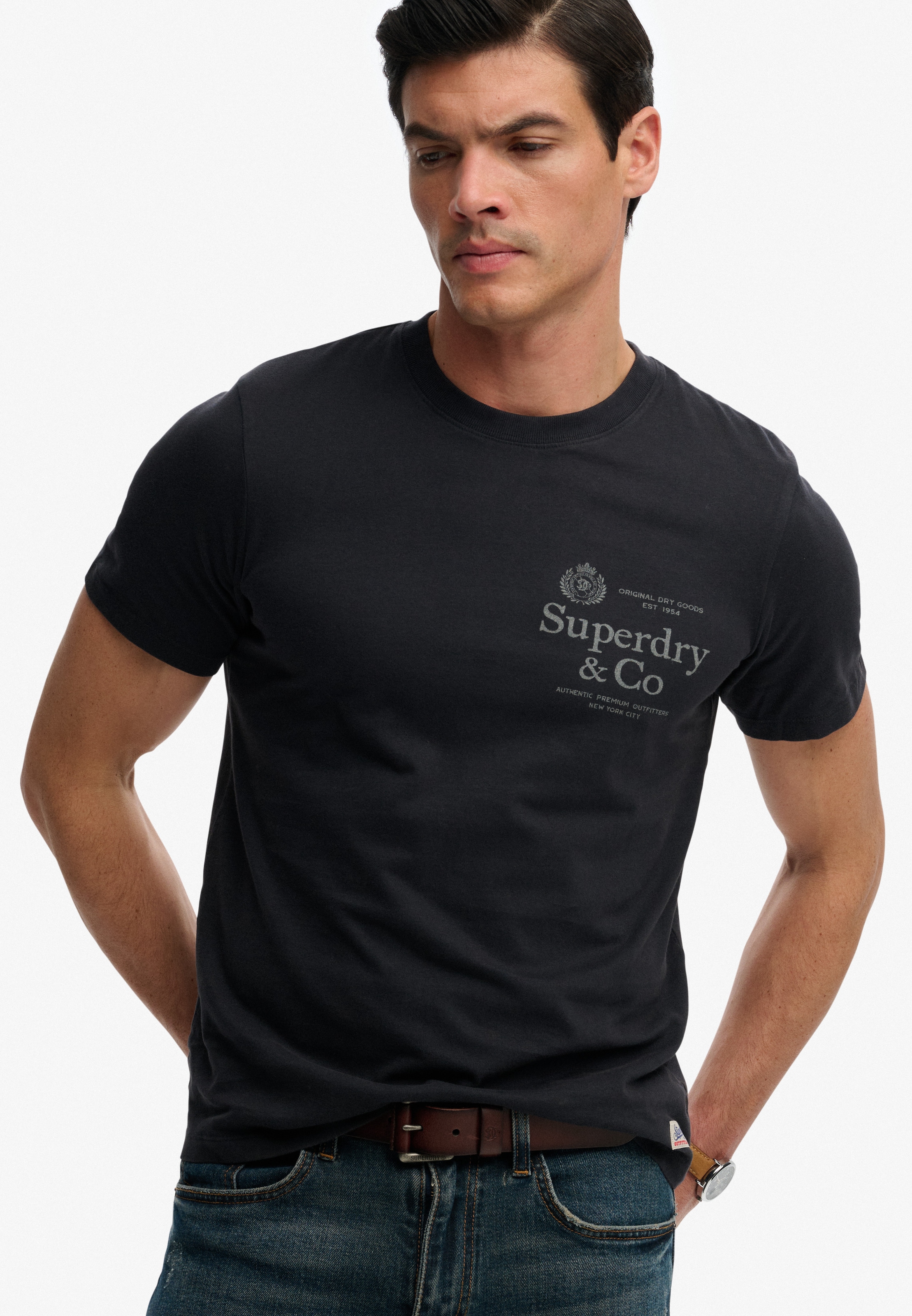 Superdry Rundhalsshirt »1954 Company Relaxed Tee« Baumwolle, relaxed fit