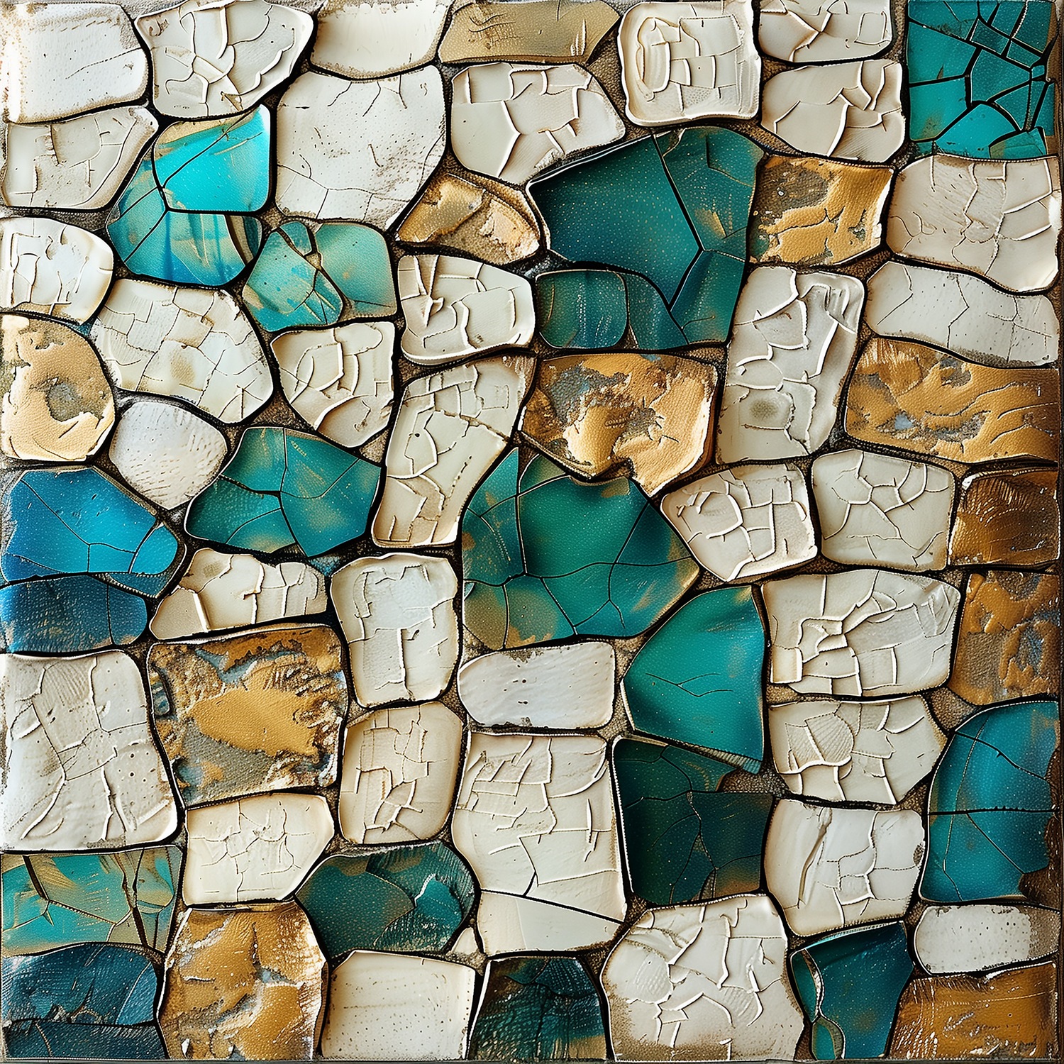 queence Acrylglasbild »Mosaik«, Abstrakt-Abstrakte-Formen-Gemälde-Kunst, (1 St.), Fine Art-Print in Galeriequalität
