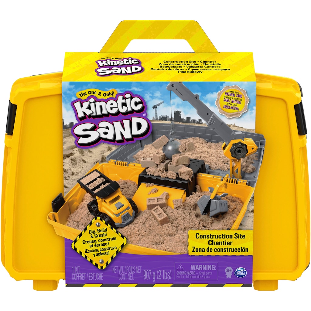 Spin Master Kreativset »Kinetic Sand - Construction Folding Sandbox 907 g«