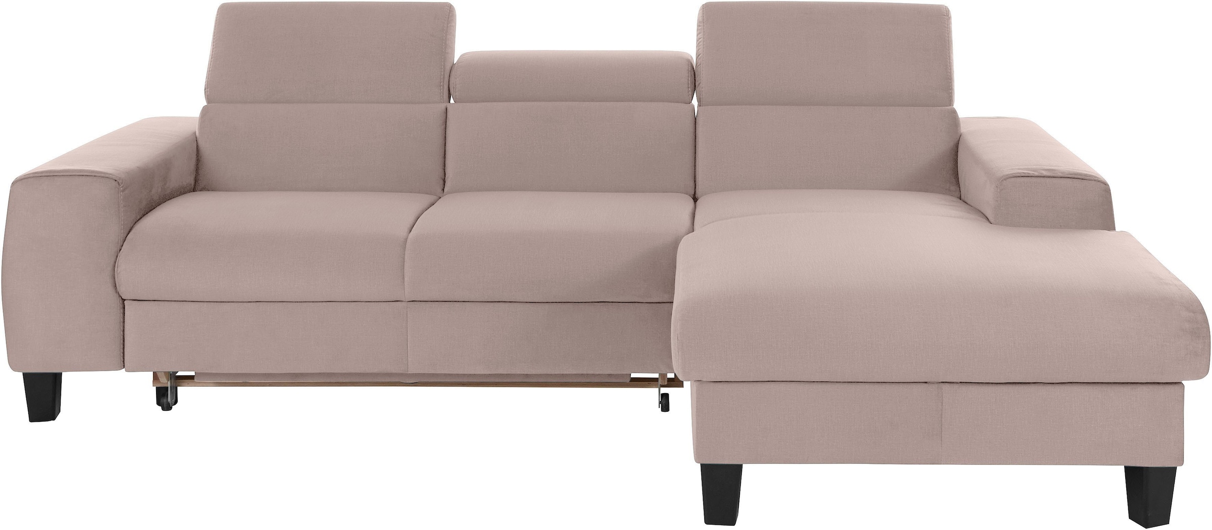 COTTA Polstergarnitur »Morven L-Form«, (Set), Set bestehend aus: Ecksofa mit Kopfteilverstellung & Hocker