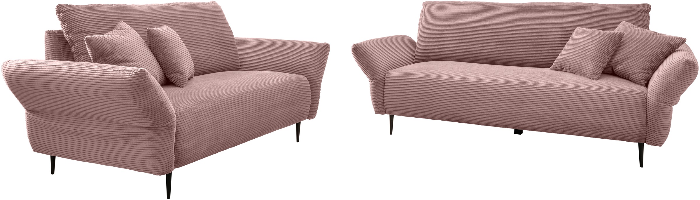 INOSIGN Polstergarnitur »Vanilla« Set, 3-Sitzer und 2-Sitzer, 2 Stk. tlg. auch einzeln und als Polsterecke erhältlich, inkl. Zierkissen