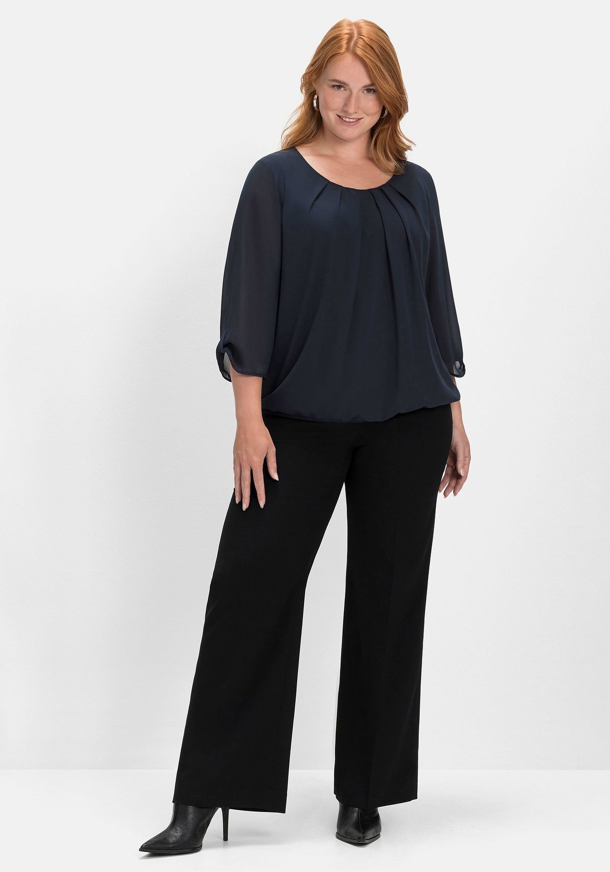 Sheego Tunika »Tunika aus Chiffon, blickdicht gefüttert«, aus Chiffon, blickdicht gefüttert