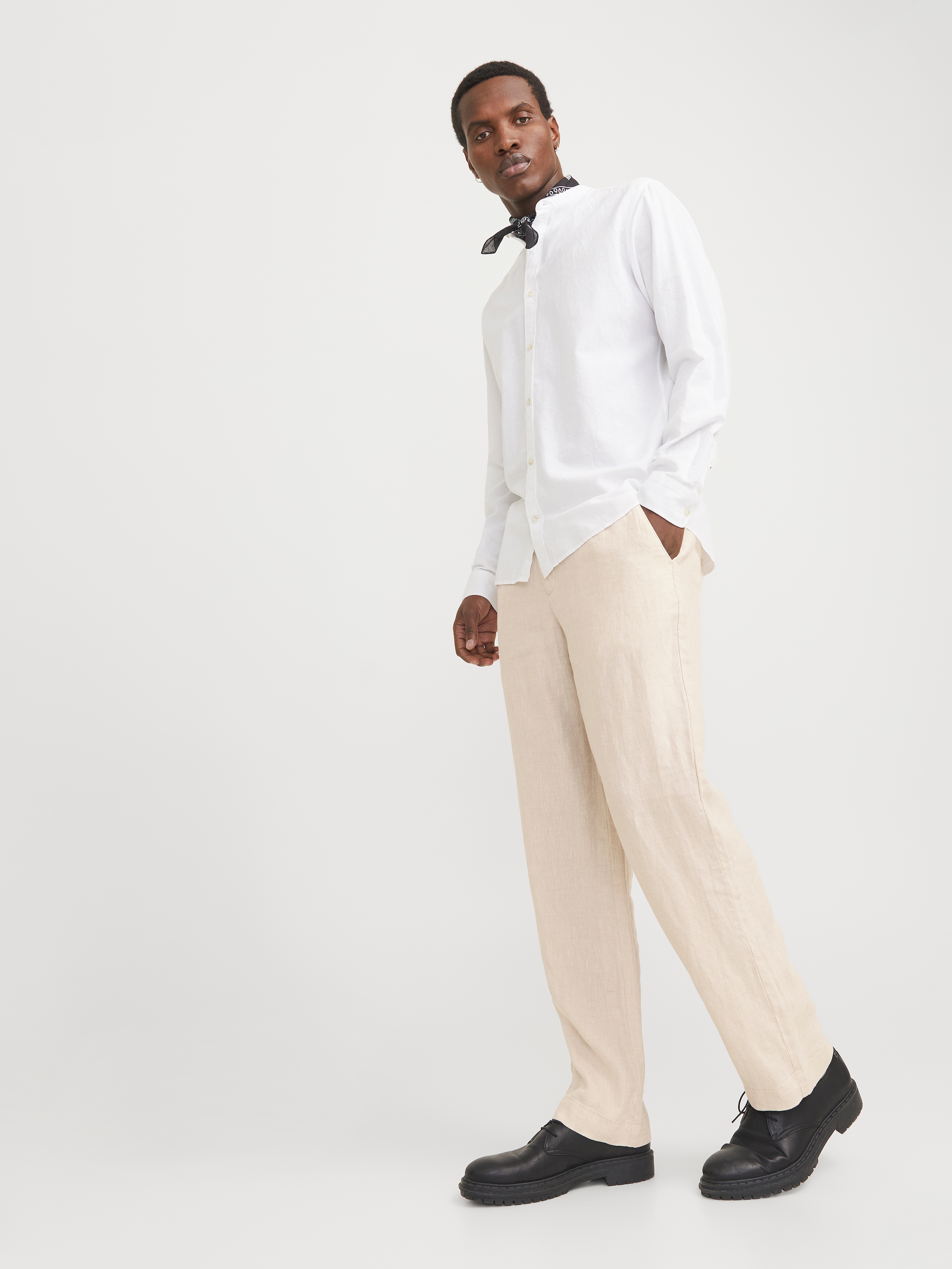 Jack & Jones Chinohose »JPSTKARL LAWRENCE LINEN CHINO SN«