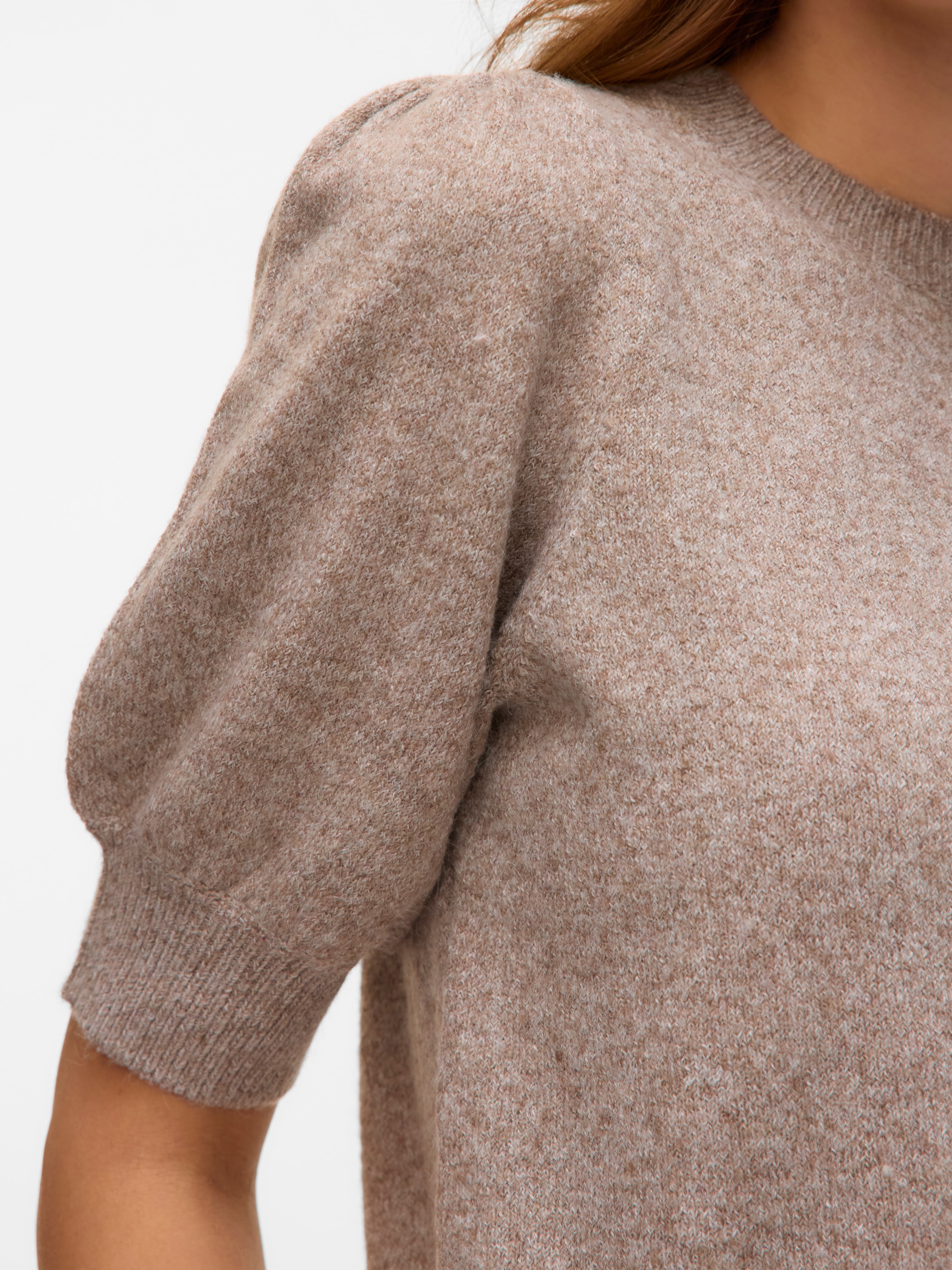 Vero Moda Kurzarmpullover »VMDOFFY 2/4 O-NECK PULLOVER GA NOOS«, mit leichten Puffärmeln