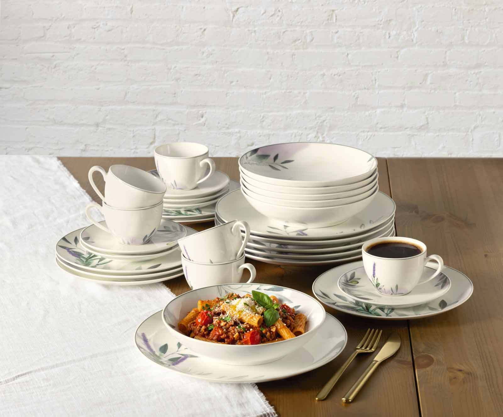 Seltmann Weiden Geschirr-Set »Kaffeeservice Savona Provence 18er Set bunt-beige« Spülmaschinenfest, Mikrowellensicher, Ofenfest