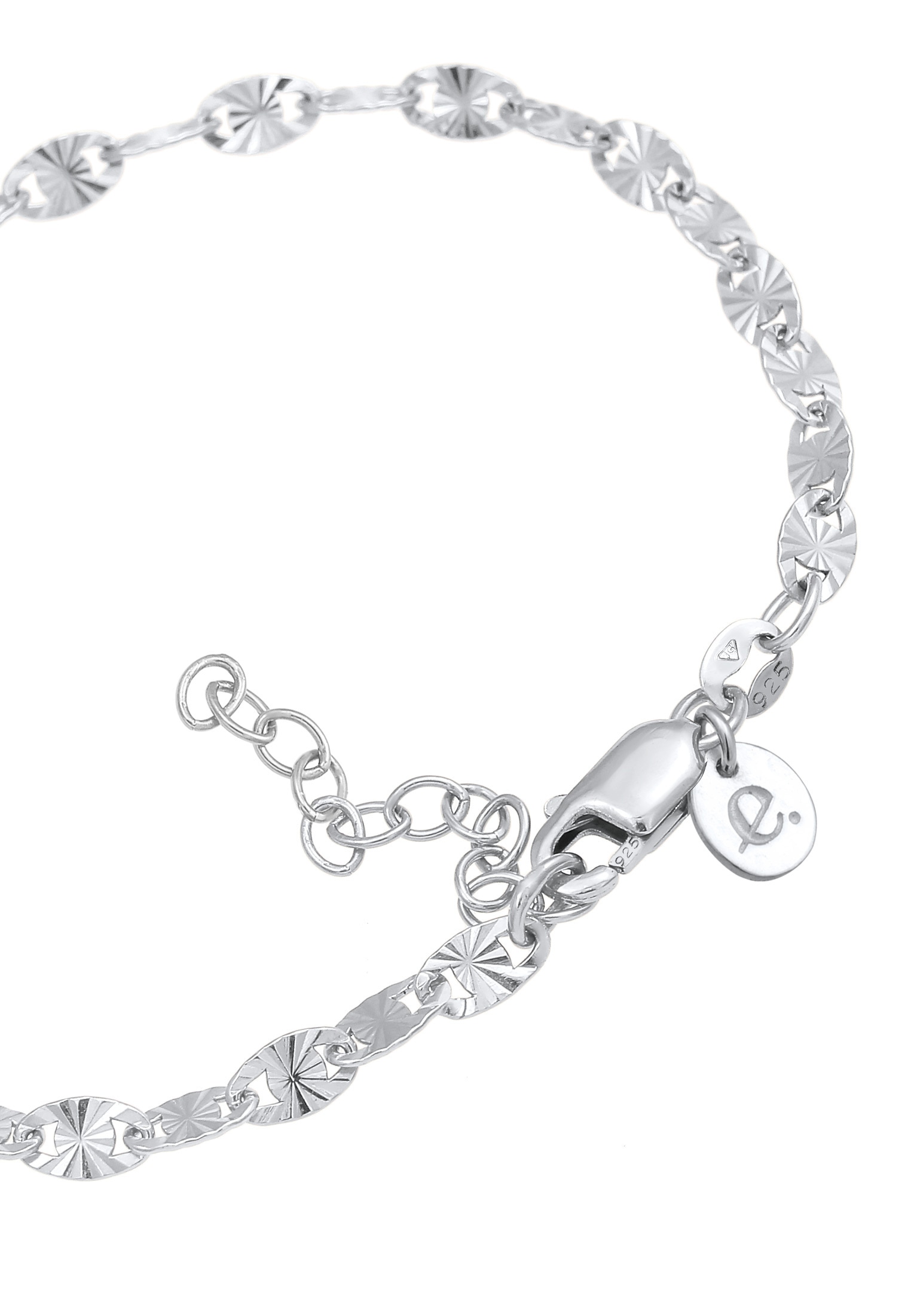 Elli Premium Armkette »Armband Stern Design Plättchen Glieder 925 Silber«