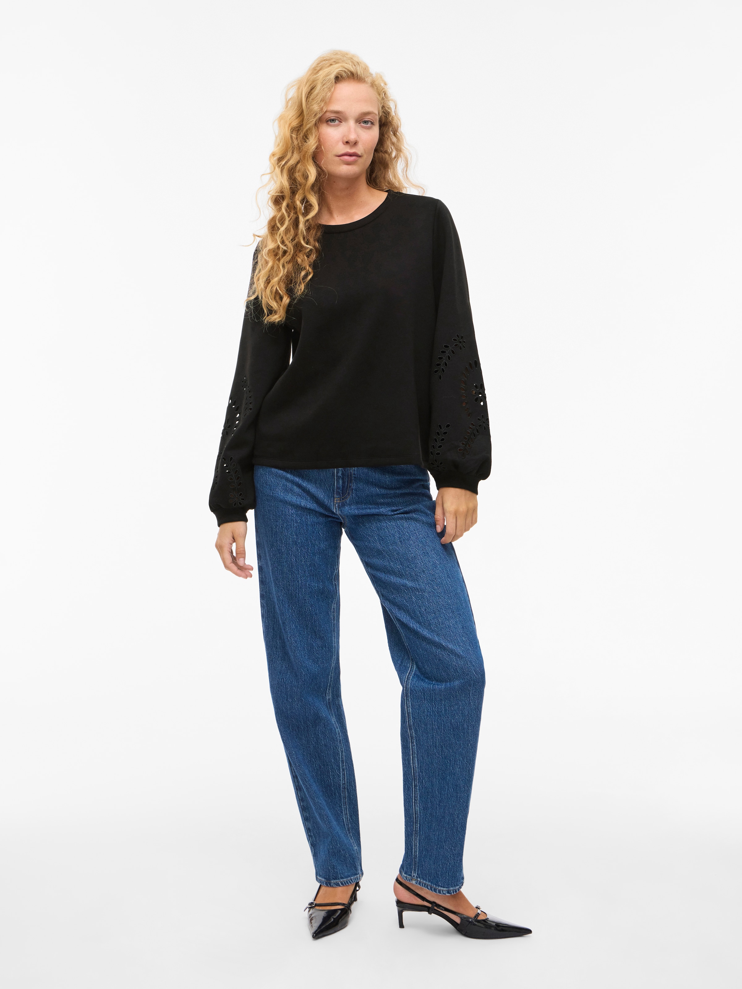 Vila Sweatshirt »VISANDY L/S DETAIL SWEAT TOP - NOOS«, Viskosemischung, regular fit
