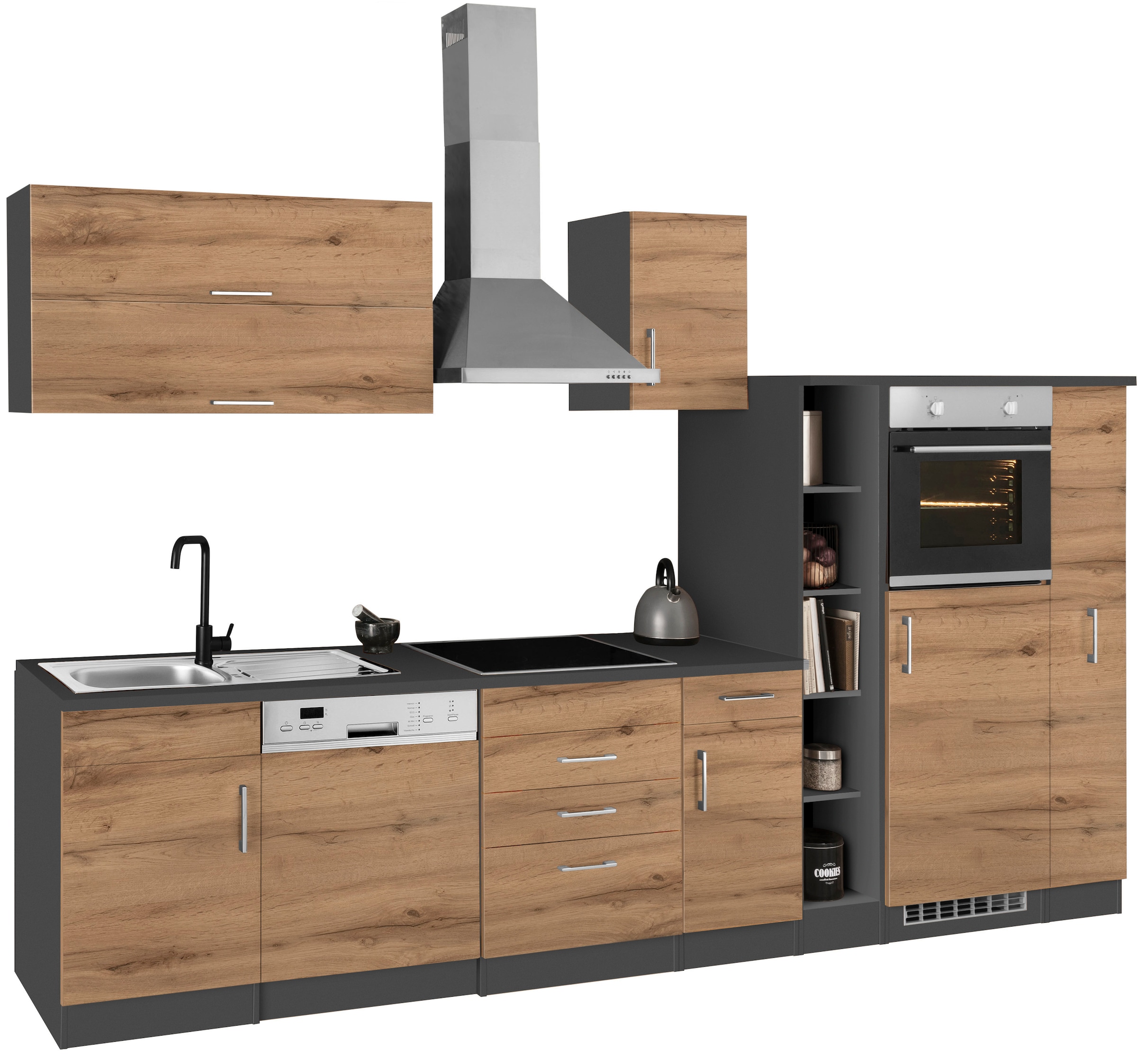 KOCHSTATION Küchenzeile »KS-Colmar« ohne E-Geräte, Breite 330 cm