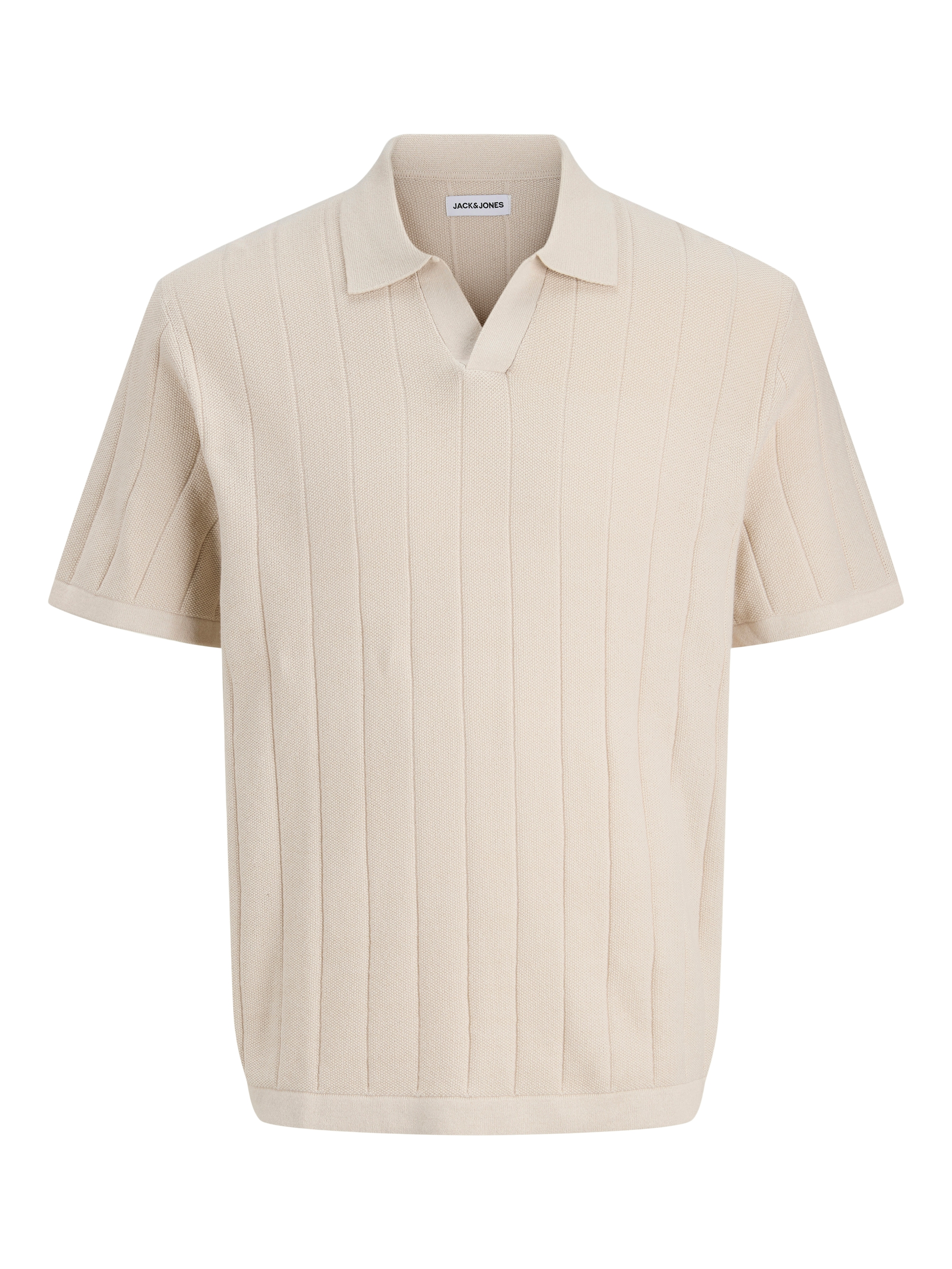 Jack & Jones Polokragenpullover »JJEBRADLEY KNIT SPLIT NECK SS SN« Baumwolle